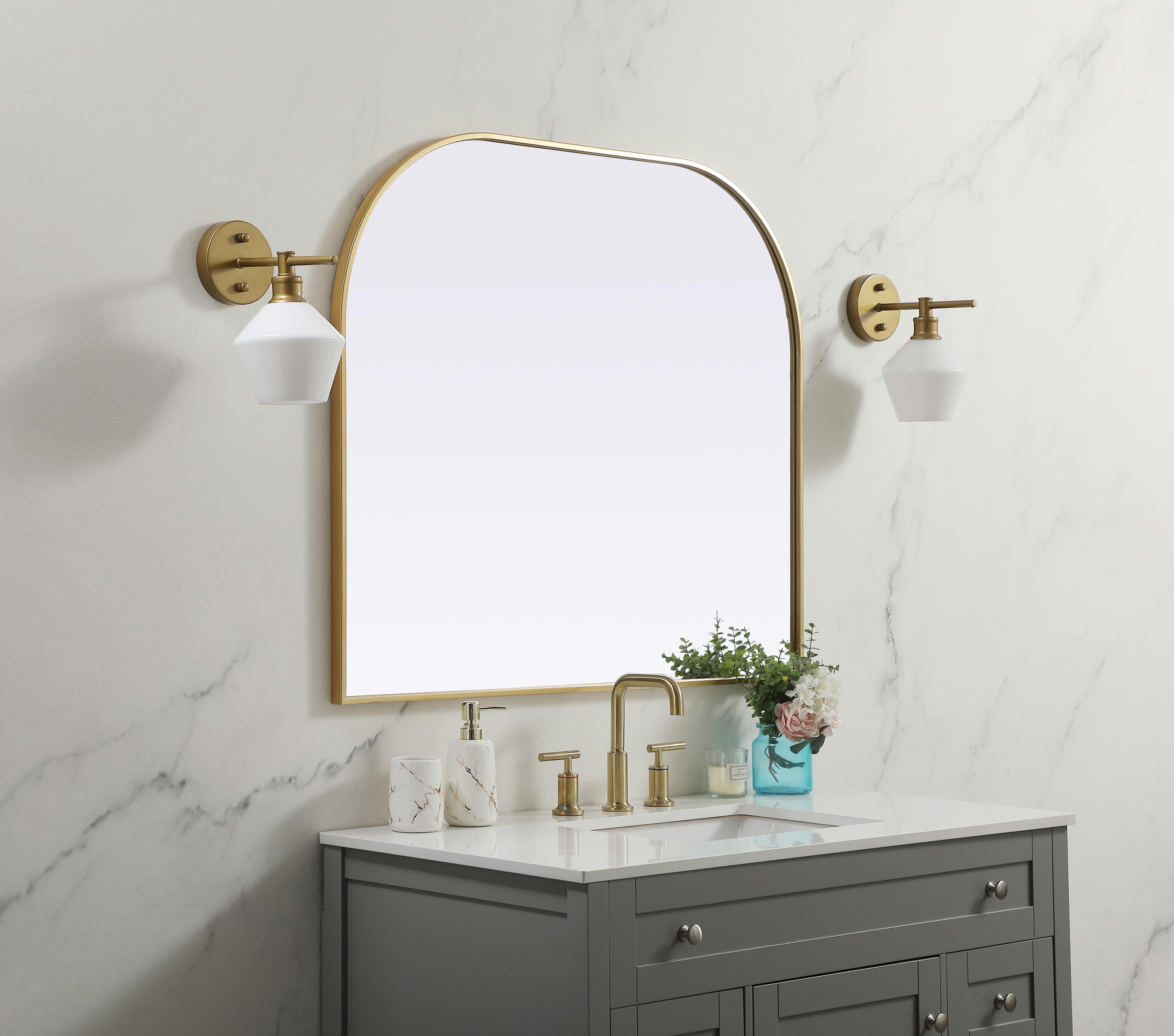 Blaire Arched Mirror in Brass - Image 3