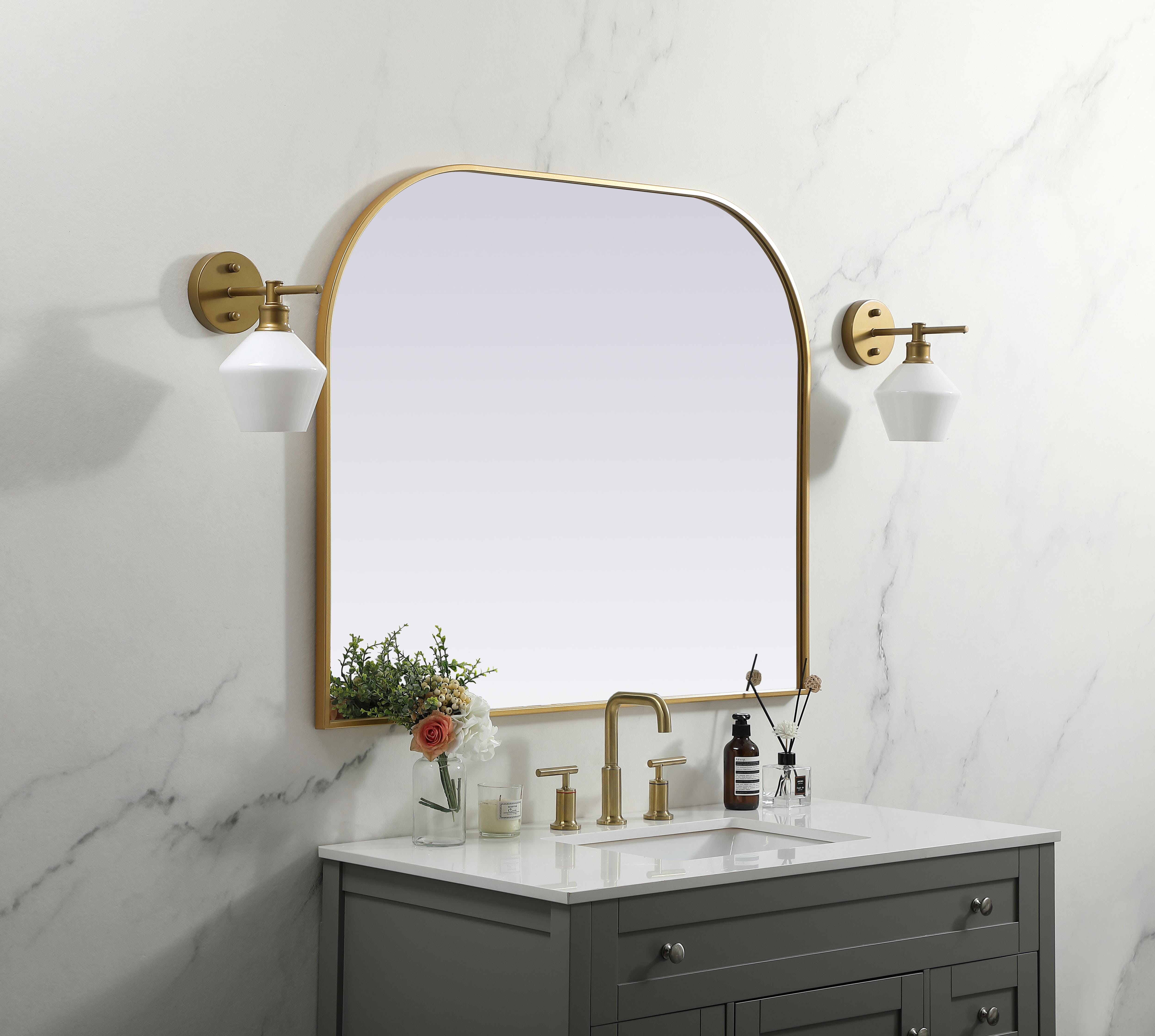 Blaire Arched Mirror in Brass - Image 3