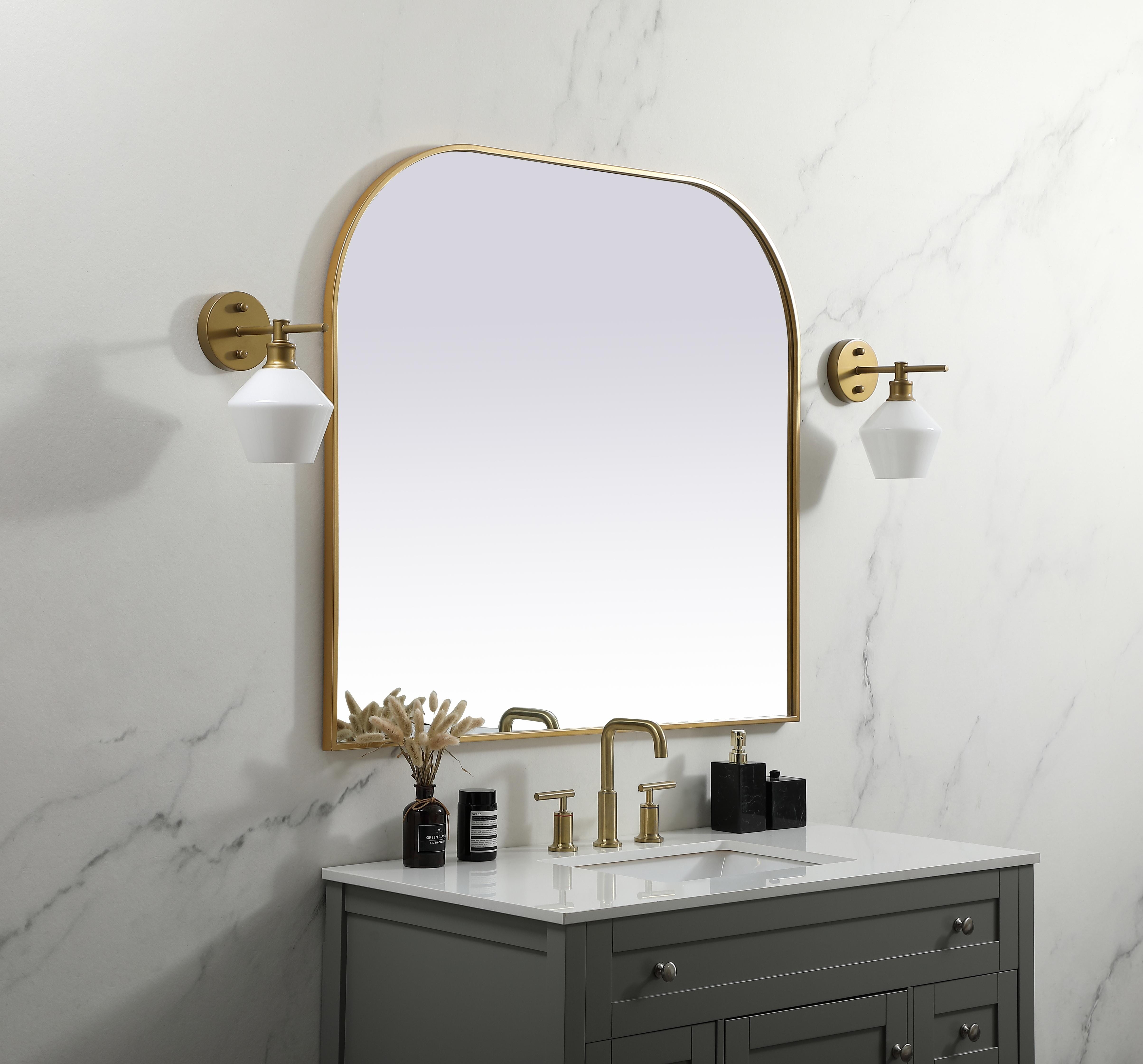 Blaire Brass Mirror - 42" x 38" - Image 3
