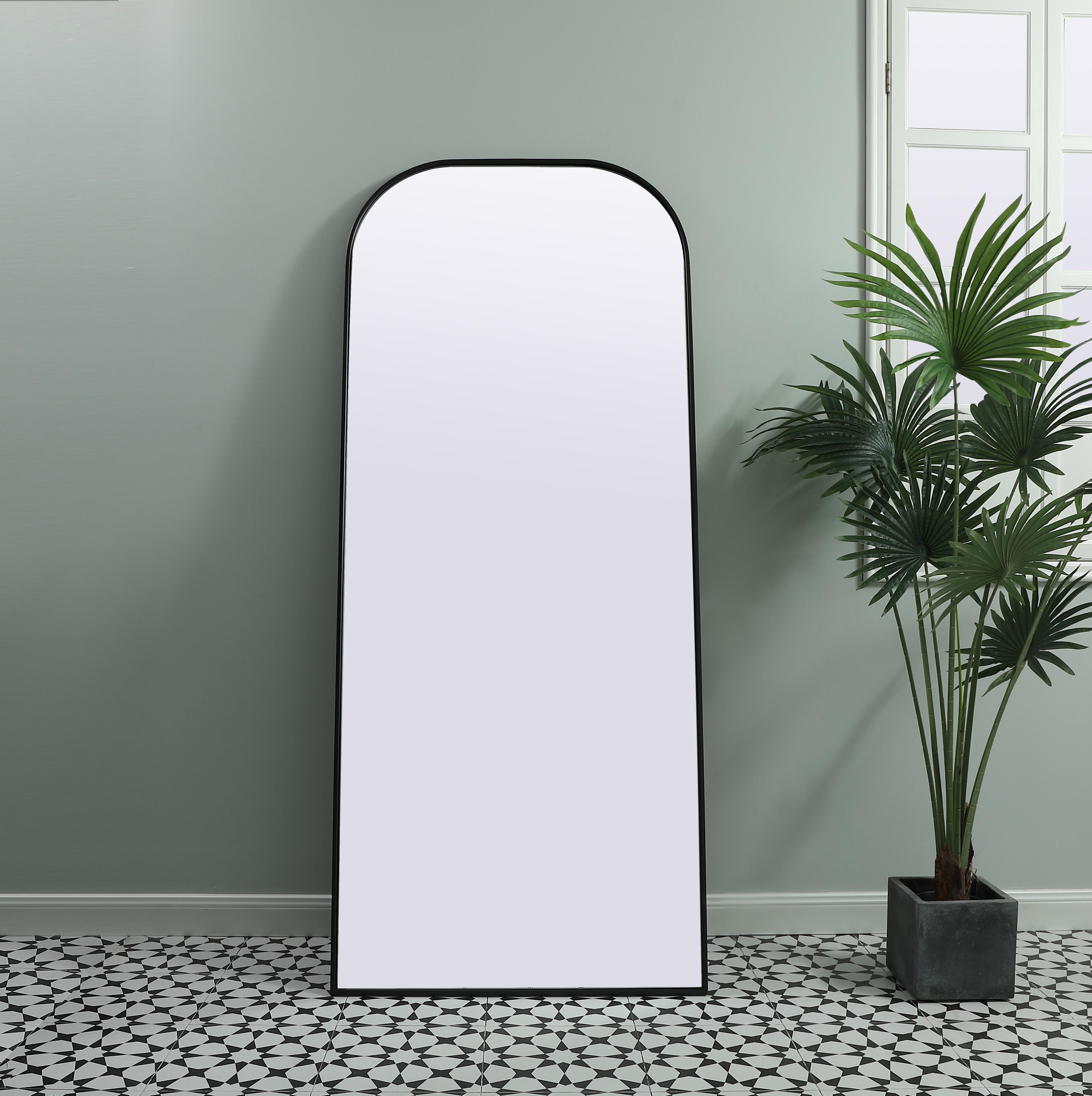 Specification Sheet
Dimensions
Length: 76"
Width: 32"
Height: 76"
Depth: 1"
Specifications
Assembly Required: NO
Distressed Finish: No
Finish (Color): Black
Fixture Material: Iron and MDF
Frameless: NO
Mirror Frame Shape: Arch
Mirror Hanging Orientation: Vertical and standing
Mirror Mounting: Metal Inset hanger
Mirror Type: Flat
Product Shape: Arch
Product Type: Decorative Mirrors
Product Warranty: 1 year limited
Weight: 47.3
Wire Included: No
Shipment type: LTL
US Shipping Cost: $142.00 - alternate view