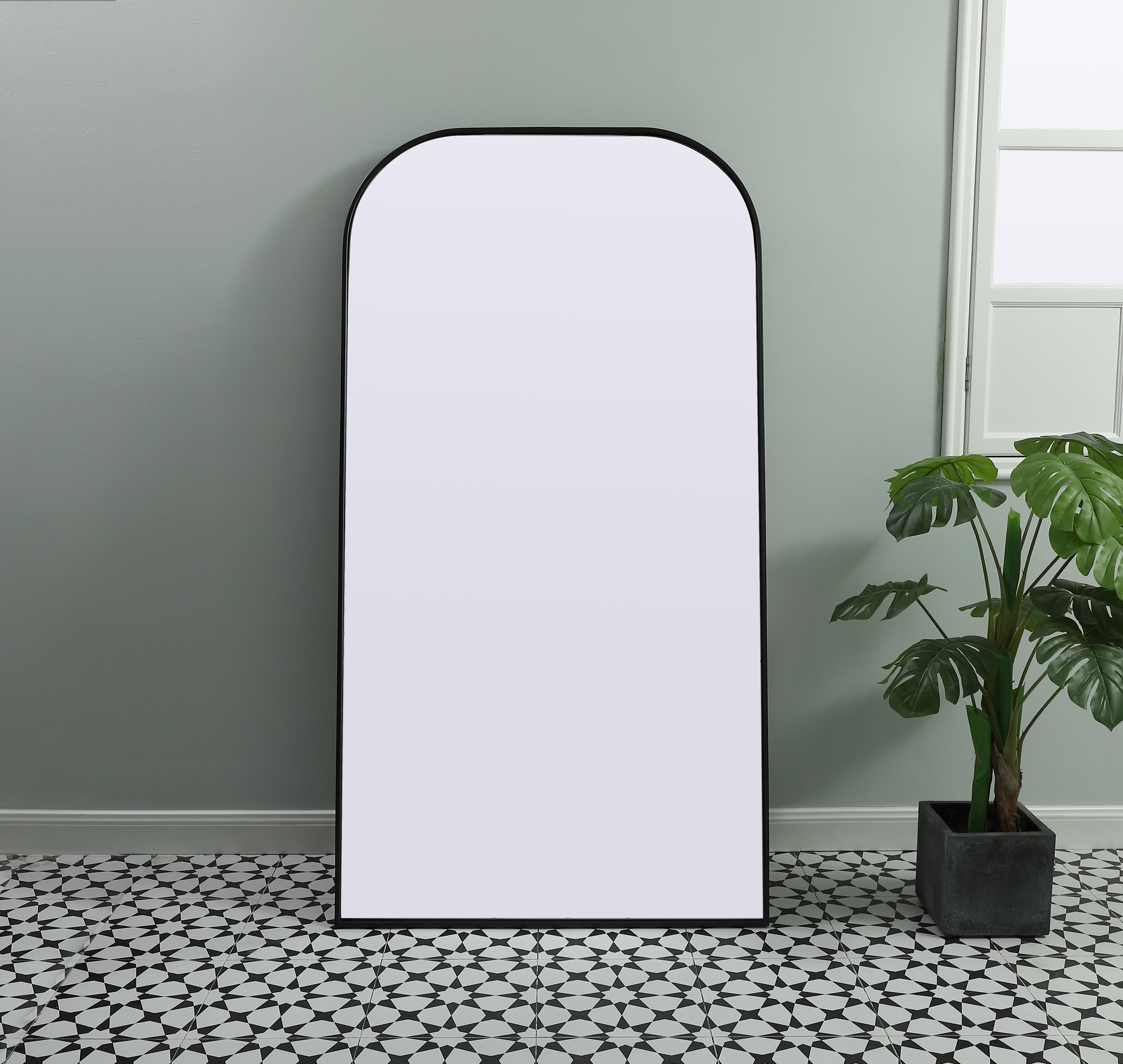 Specification Sheet
Dimensions
Length: 66"
Width: 35"
Height: 66"
Depth: 1"
Specifications
Assembly Required: NO
Distressed Finish: No
Finish (Color): Black
Fixture Material: Iron and MDF
Frameless: NO
Mirror Frame Shape: Arch
Mirror Hanging Orientation: Vertical and standing
Mirror Mounting: Metal Inset hanger
Mirror Type: Flat
Product Shape: Arch
Product Type: Decorative Mirrors
Product Warranty: 1 year limited
Weight: 43.34
Wire Included: No
Shipment type: Oversized Ground
US Shipping Cost: $116.00 - alternate view