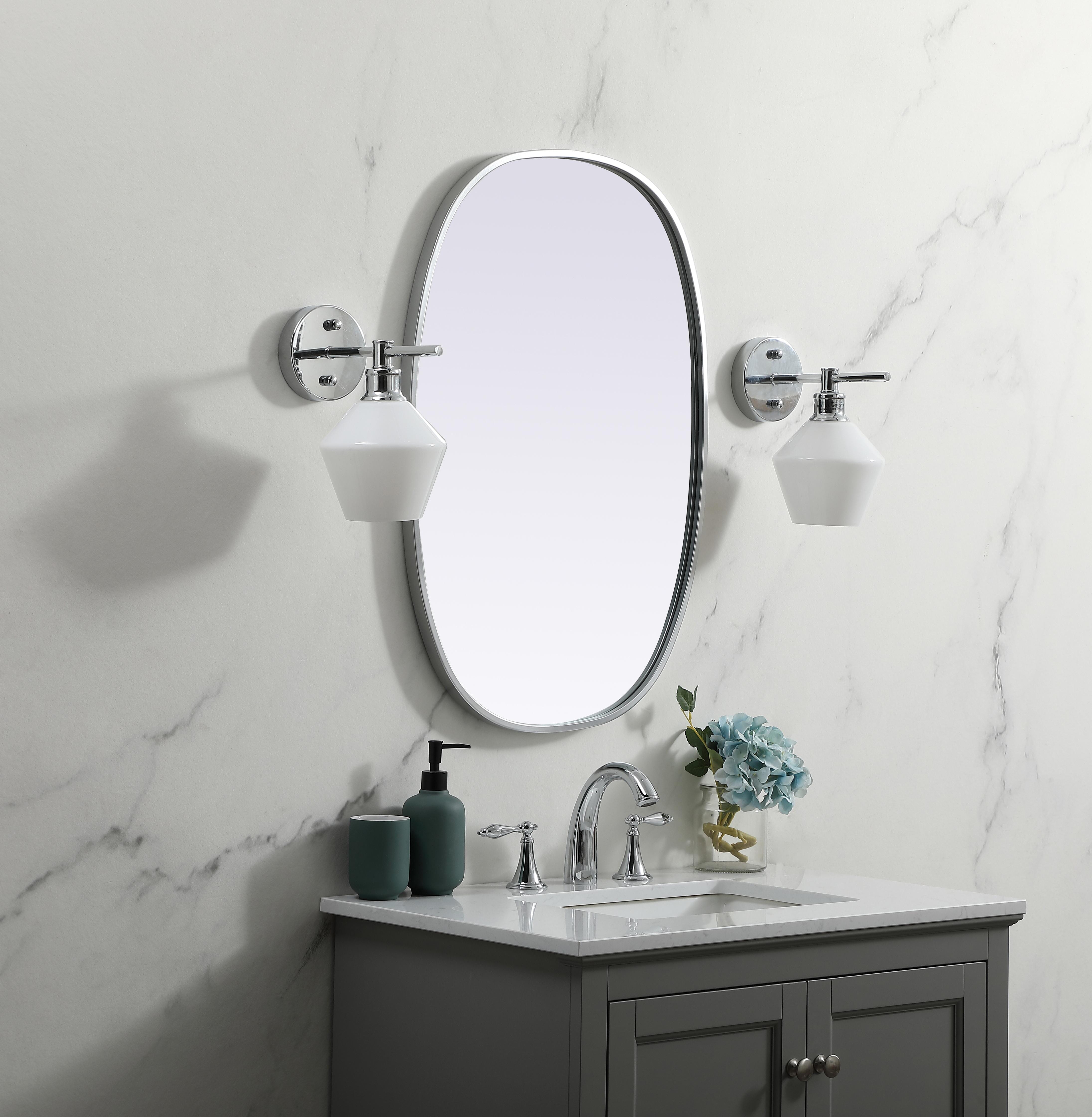 Brynn Rounded Corner Mirror in Silver - Image 3