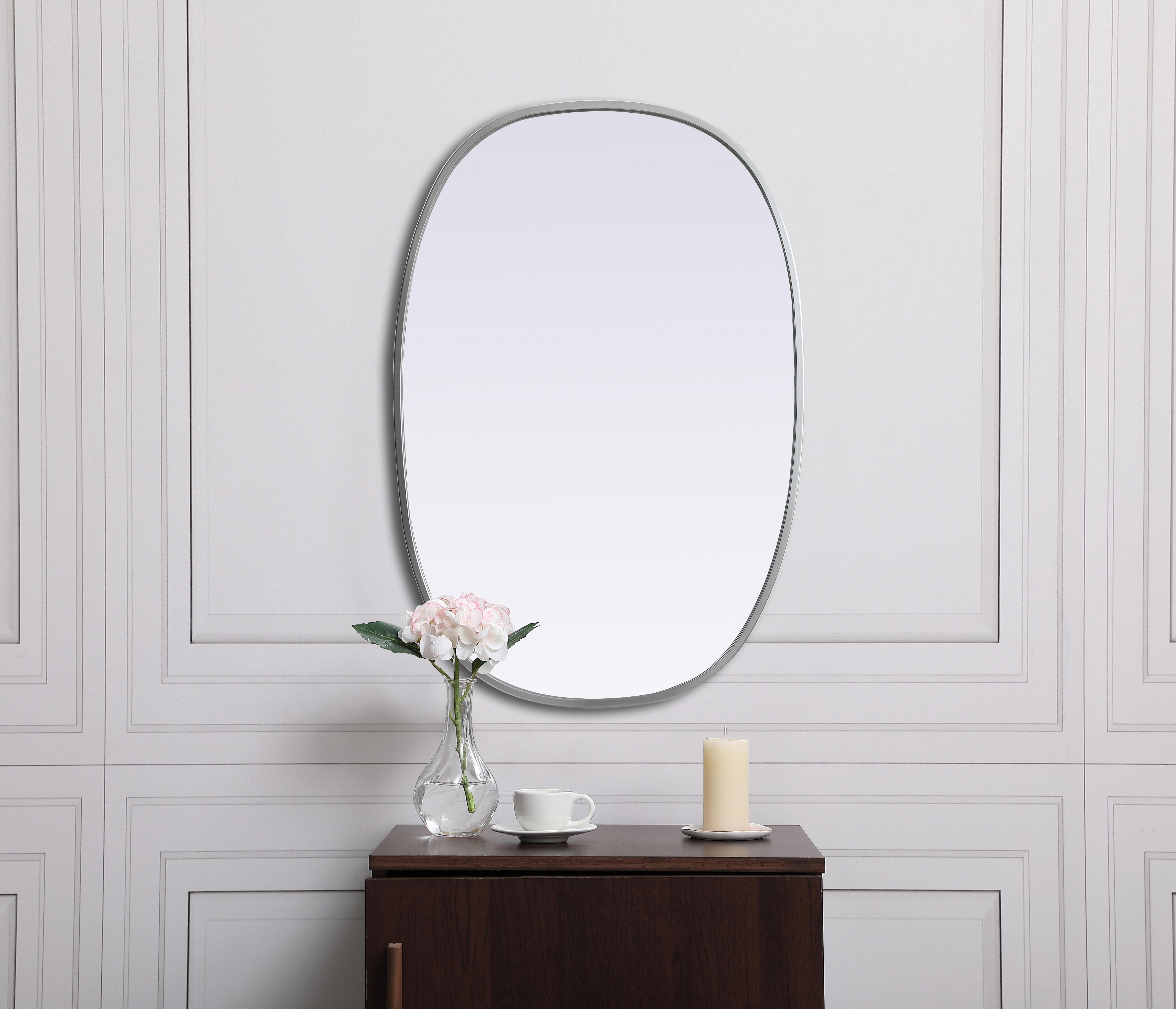 Brynn Rounded Corner Mirror in Silver - Image 4
