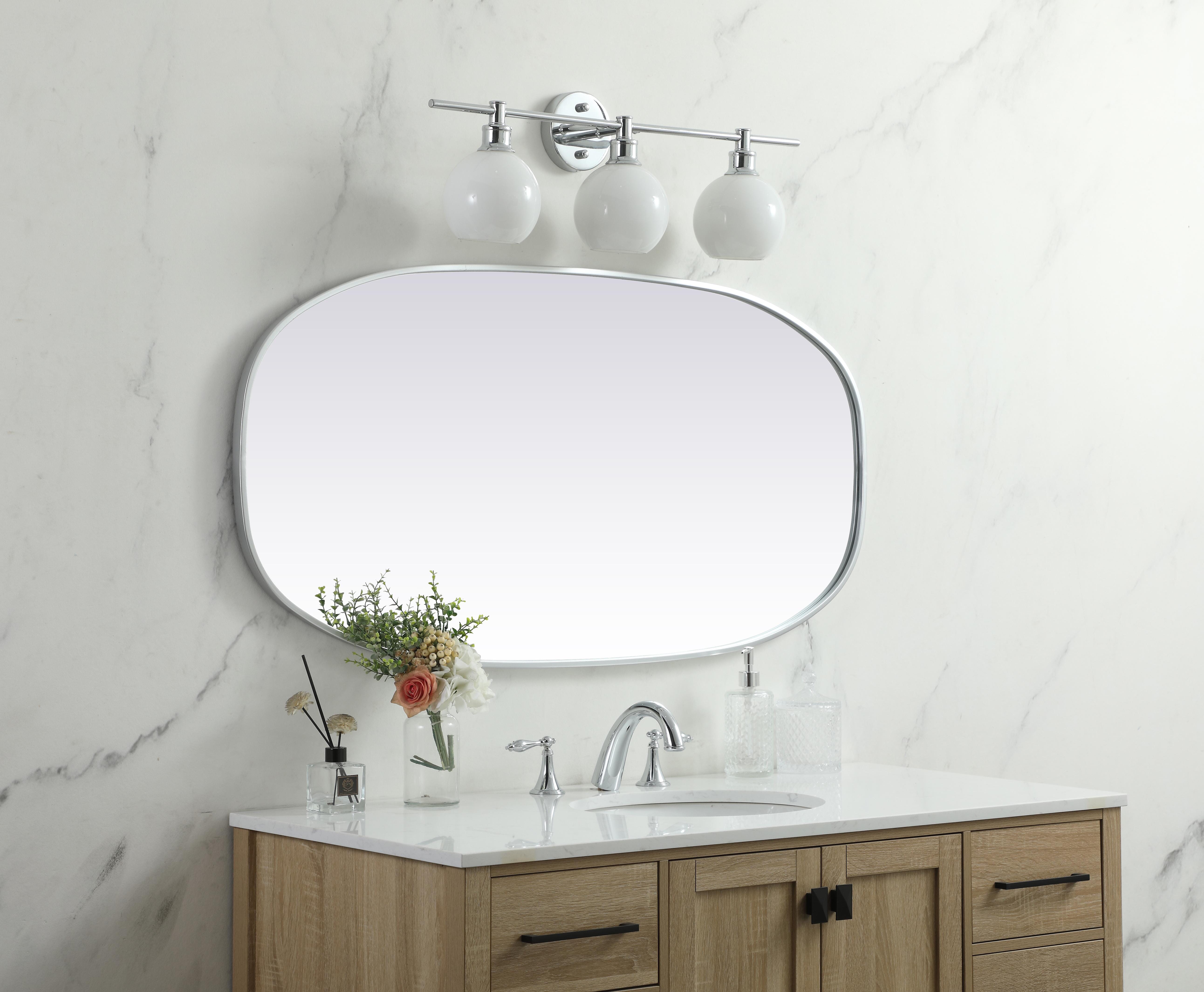 Brynn 24" x 48" Rounded Corner Mirror in Silver - Image 3