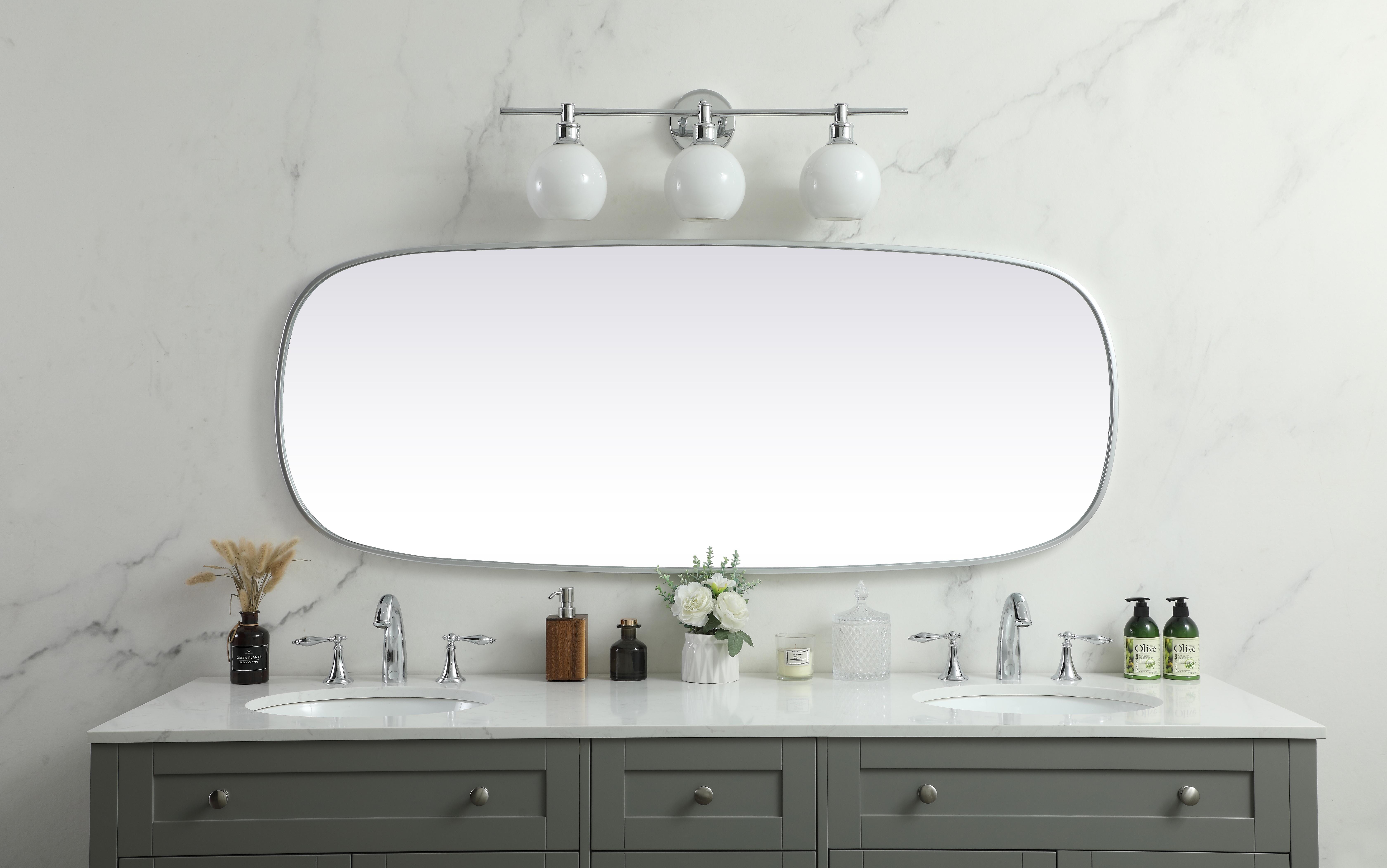 Brynn 24" x 60" Rounded Corner Mirror in Silver - Image 4
