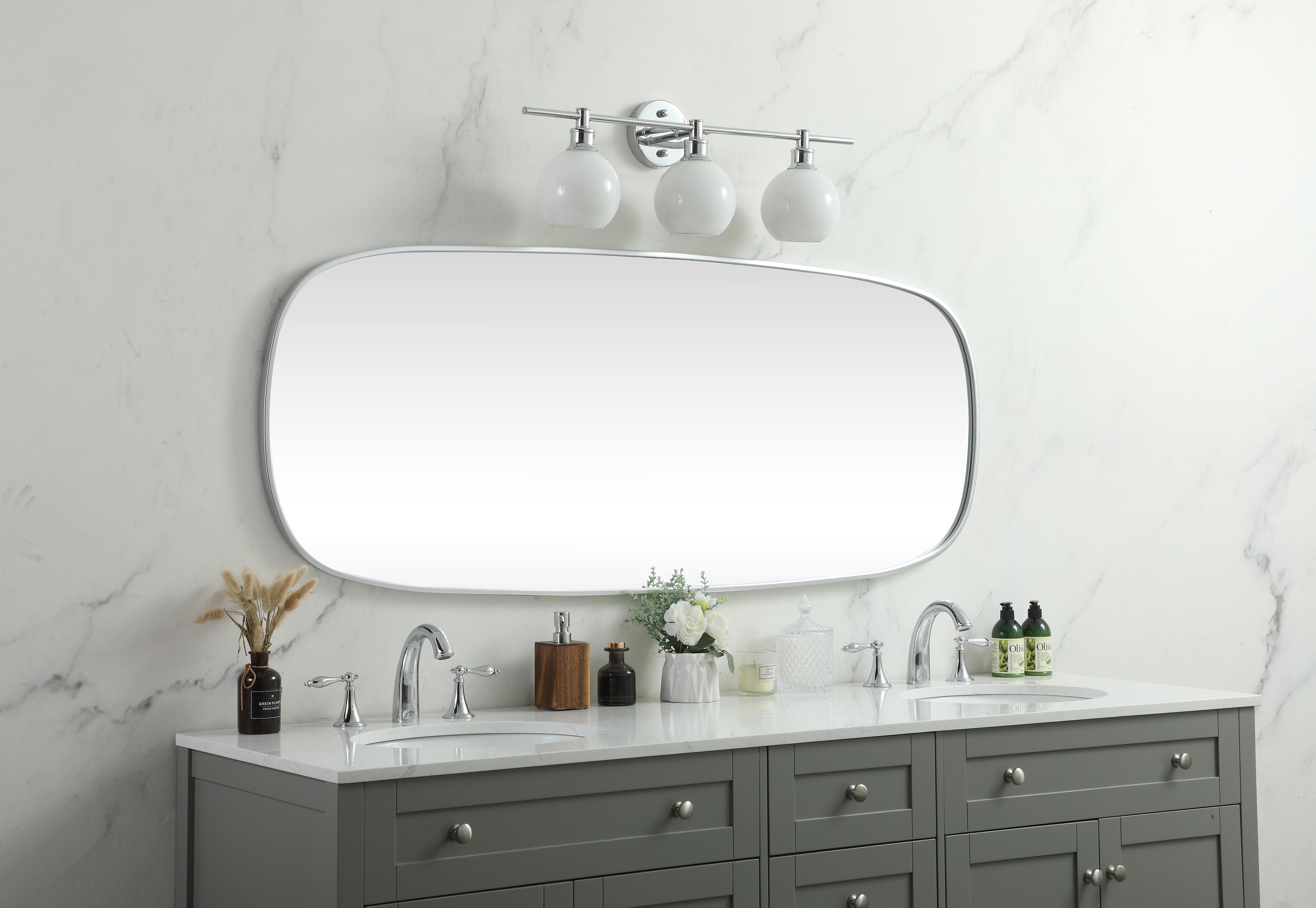 Brynn 24" x 60" Rounded Corner Mirror in Silver - Image 5