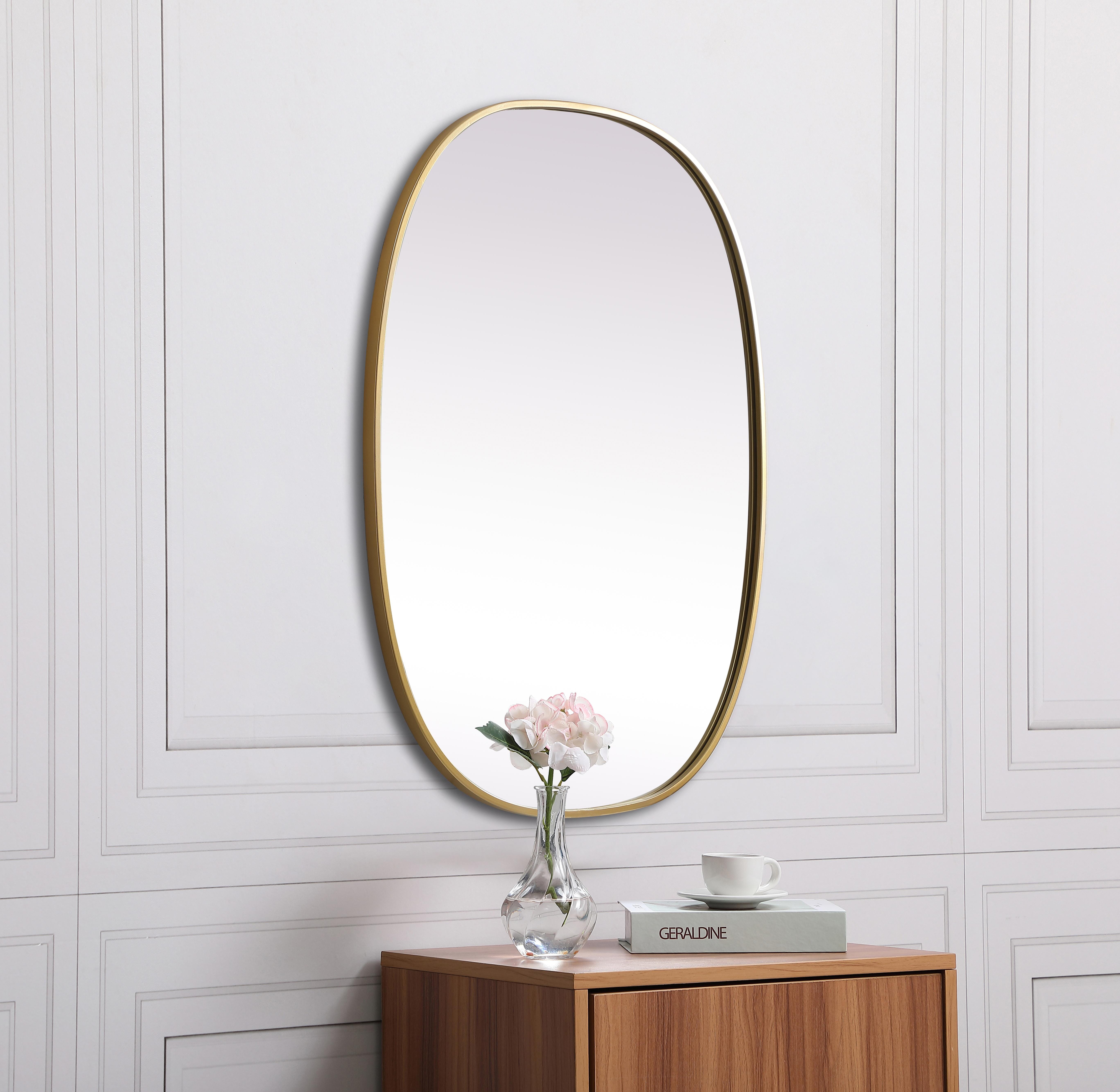 Brynn Rounded Corner Mirror in Brass - Image 5