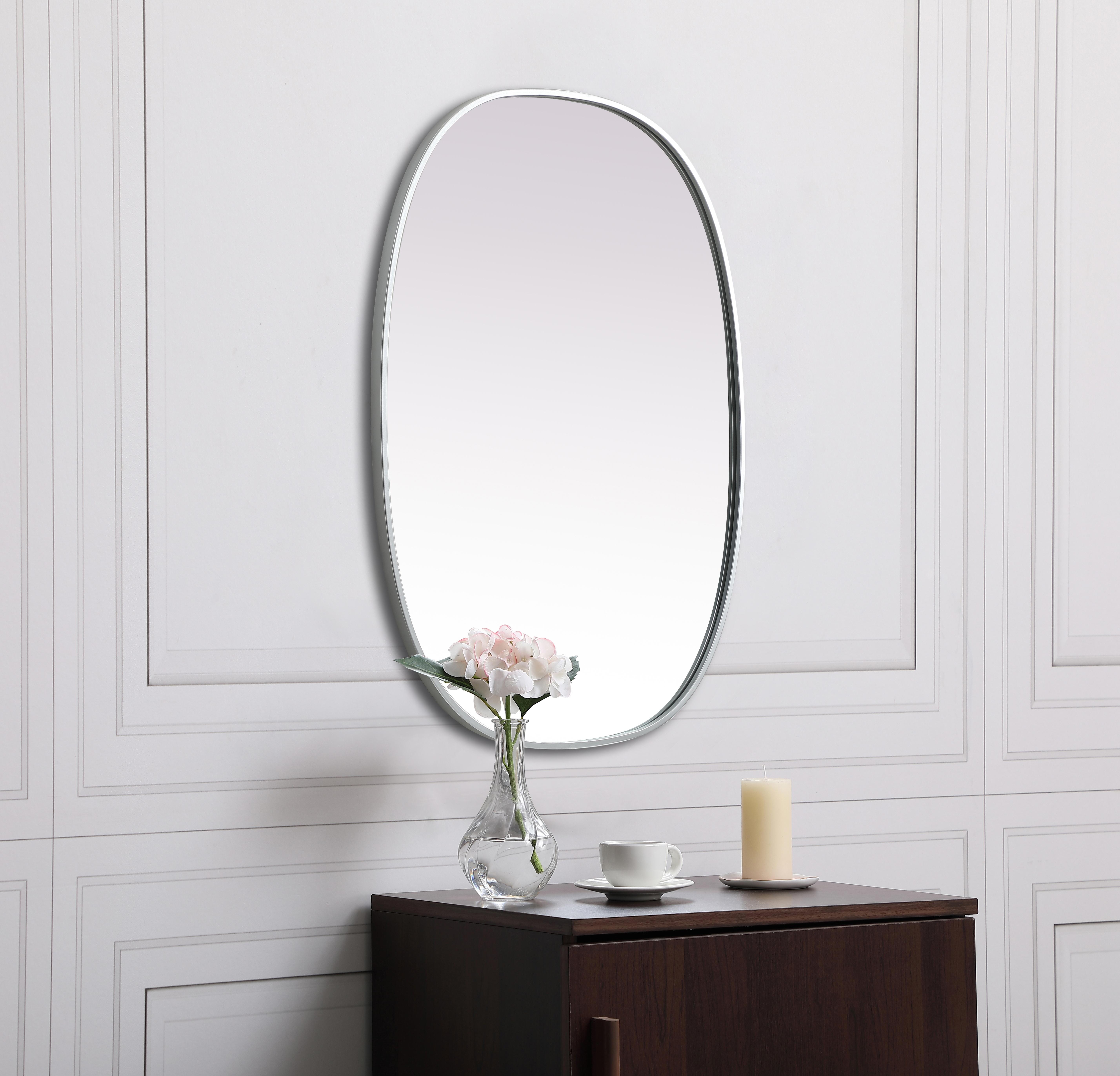 Brynn 27" x 36" Rounded Corner Mirror in Silver - Image 5