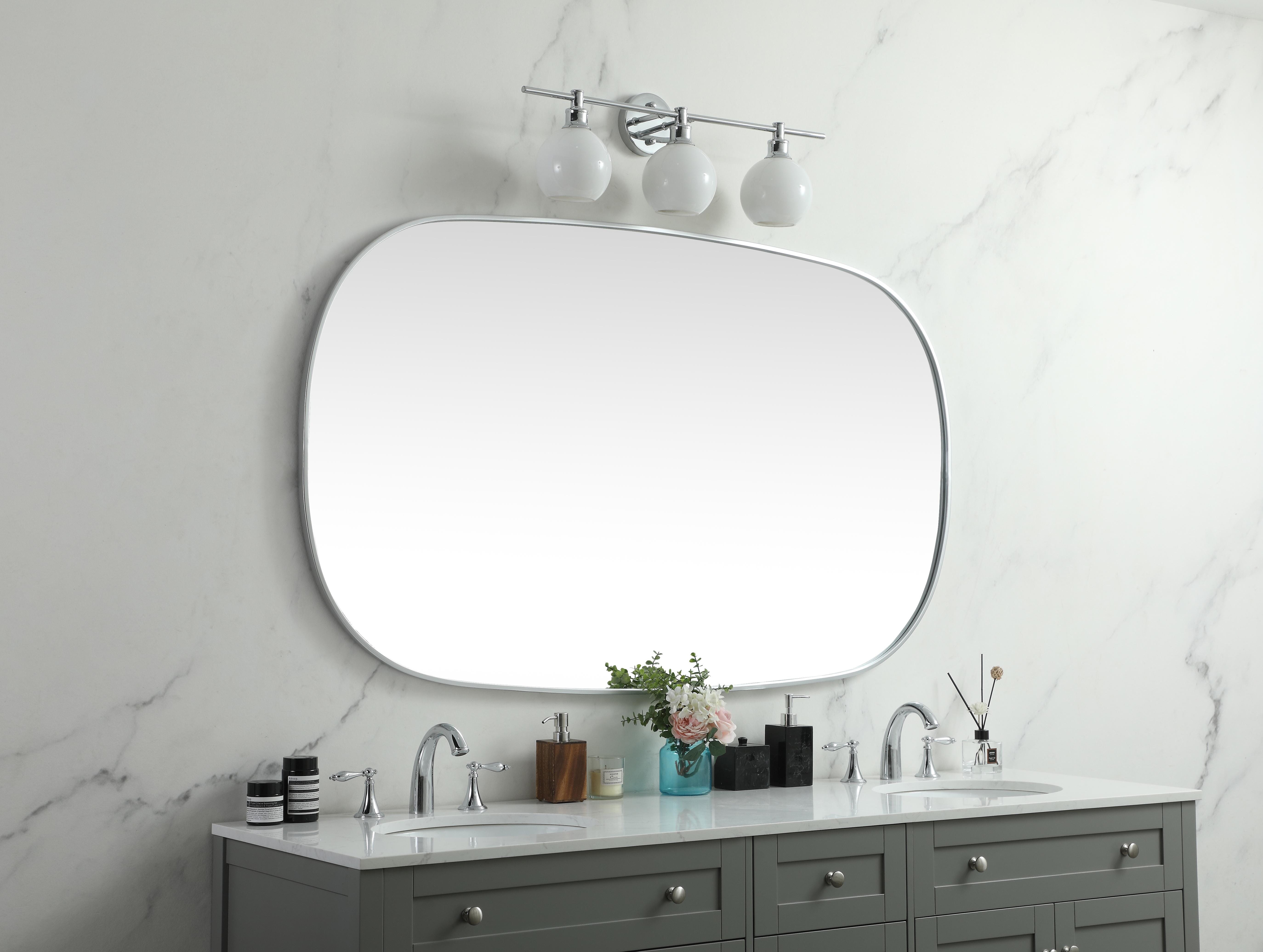 Brynn 36" x 60" Silver Metal Frame Mirror - Image 3