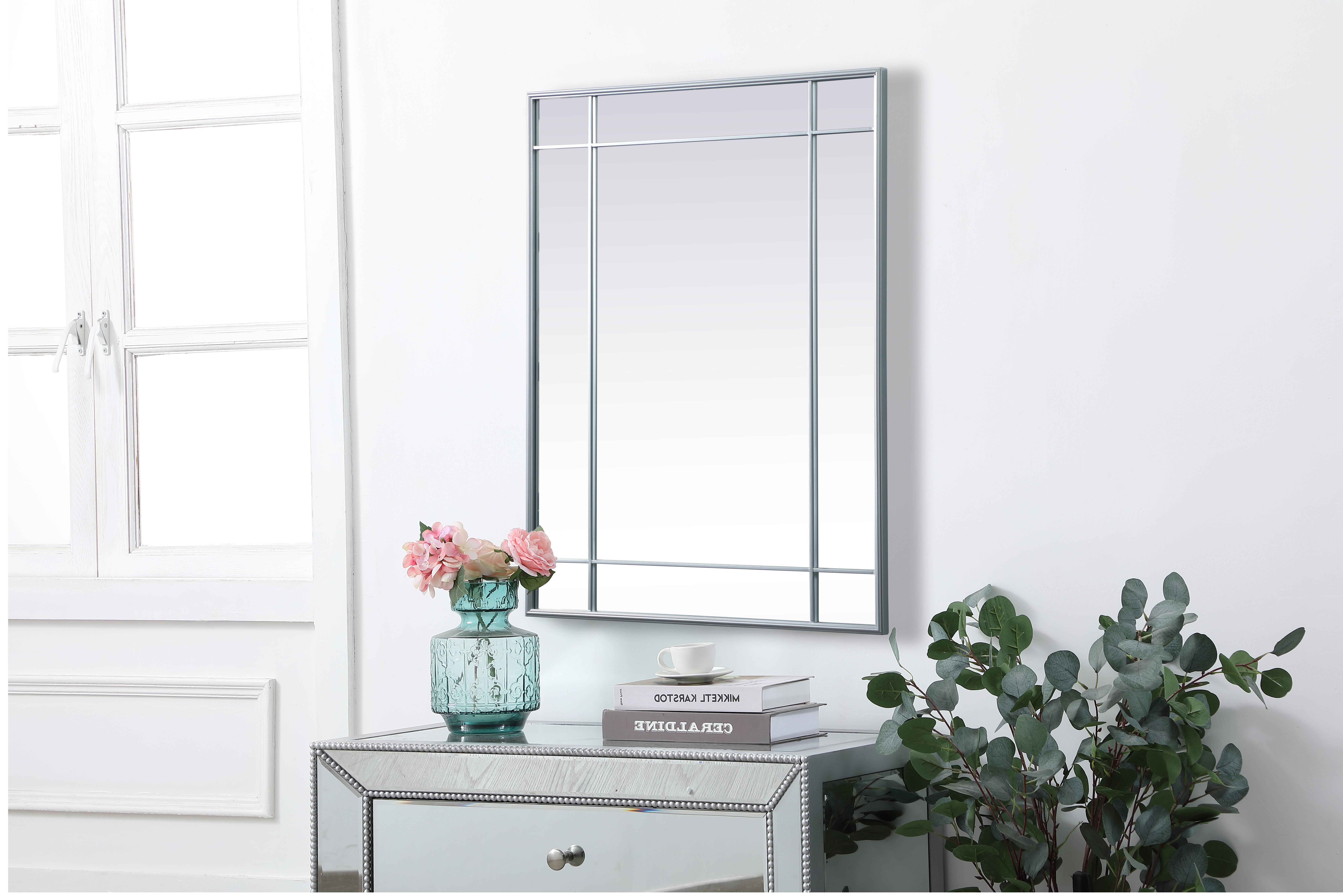 Viola French Panel Mirror in Silver - Image 3