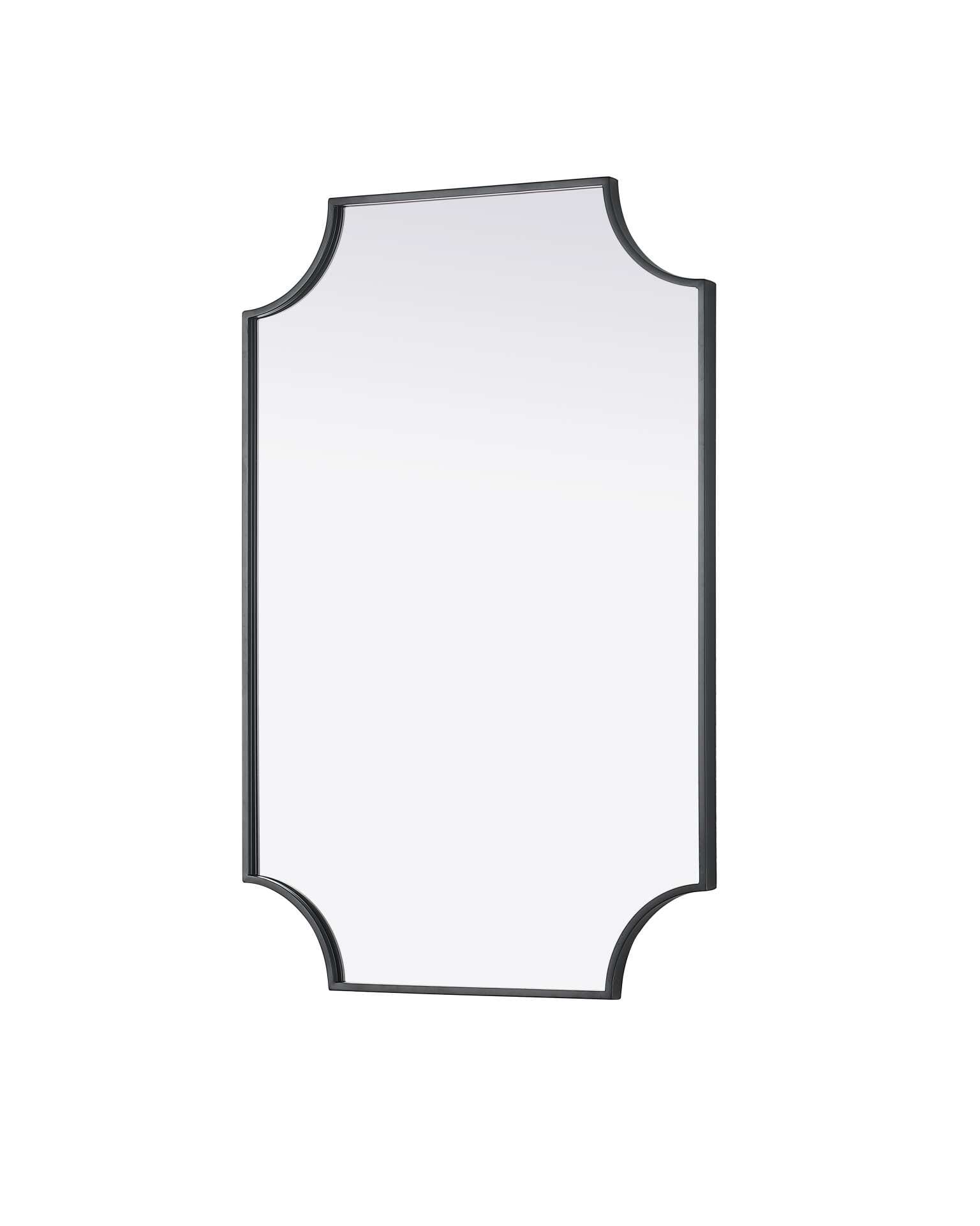 Specification Sheet
Dimensions
Width: 24"
Height: 36"
Depth: 0.4"
Specifications
Assembly Required: No
Distressed Finish: No
Finish (Color): Black
Mirror Material: Iron
Frameless: no
Hardware Finish: Black
Harware Material: Iron
Mirror Frame Shape: irregular
Mirror Hanging Orientation: Horizontal and vertical
Mirror Mounting: Metal Inset hanger
Product Shape: Rectangle
Product Type: Decorative Mirrors
Product Warranty: 1 year limited
21
Wire Included: No
Shipment type: Small Parcel - alternate view