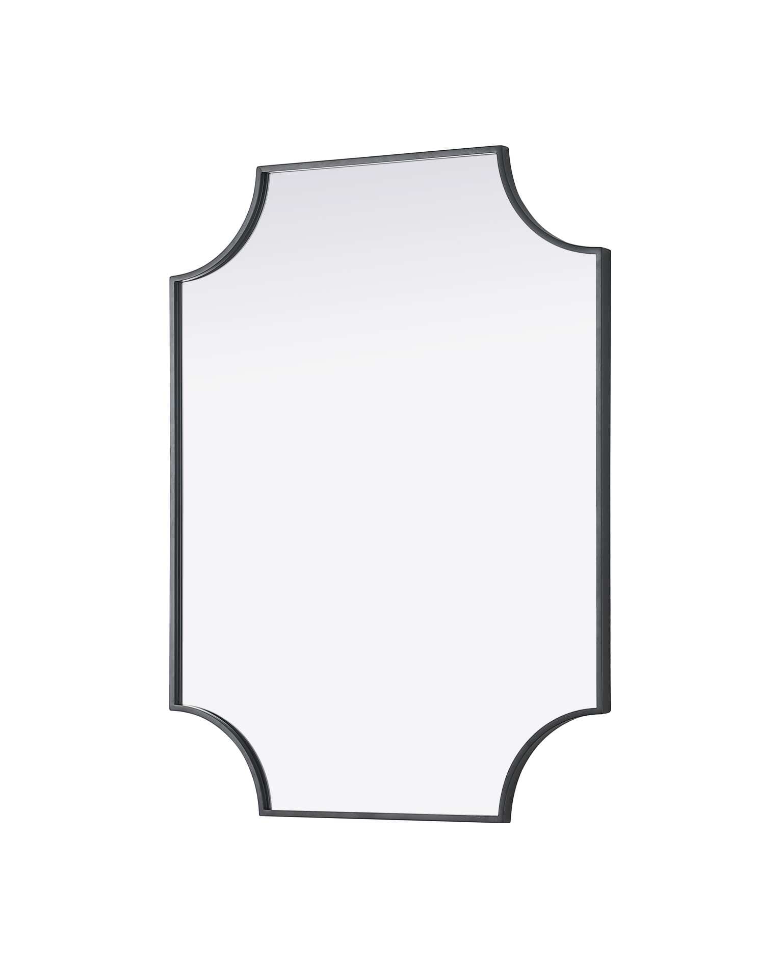 Specification Sheet
Dimensions
Width: 27"
Height: 36"
Depth: 0.4"
Specifications
Assembly Required: No
Distressed Finish: No
Finish (Color): Black
Mirror Material: Iron
Frameless: no
Hardware Finish: Black
Harware Material: Iron
Mirror Frame Shape: irregular
Mirror Hanging Orientation: Horizontal and vertical
Mirror Mounting: Metal Inset hanger
Product Shape: Rectangle
Product Type: Decorative Mirrors
Product Warranty: 1 year limited
22
Wire Included: No
Shipment type: Small Parcel - alternate view