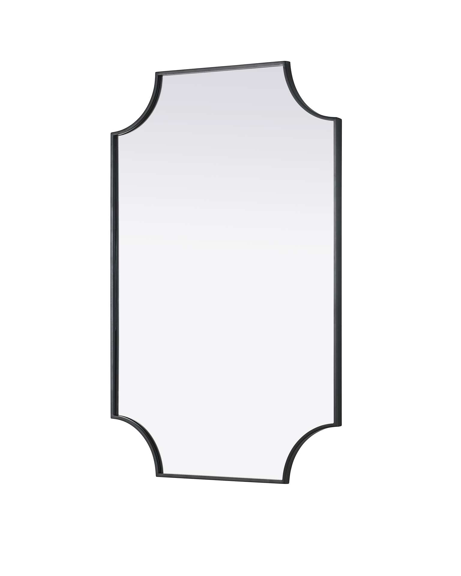 Specification Sheet
Dimensions
Width: 27"
Height: 42"
Depth: 0.4"
Specifications
Assembly Required: No
Distressed Finish: No
Finish (Color): Black
Mirror Material: Iron
Frameless: no
Hardware Finish: Black
Harware Material: Iron
Mirror Frame Shape: irregular
Mirror Hanging Orientation: Horizontal and vertical
Mirror Mounting: Metal Inset hanger
Product Shape: Rectangle
Product Type: Decorative Mirrors
Product Warranty: 1 year limited
25
Wire Included: No
Shipment type: Small Parcel - alternate view