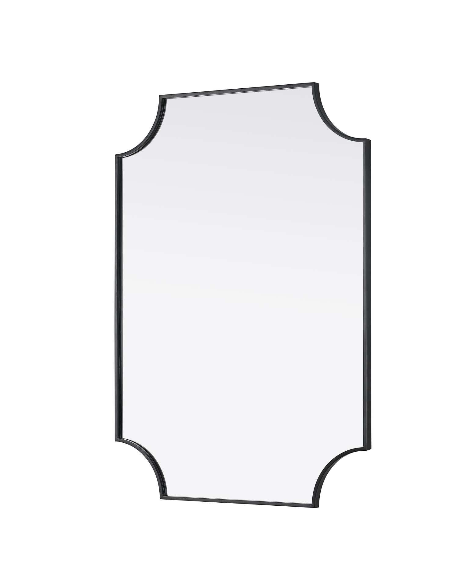 Specification Sheet
Dimensions
Width: 30"
Height: 42"
Depth: 0.4"
Specifications
Assembly Required: No
Distressed Finish: No
Finish (Color): Black
Mirror Material: Iron
Frameless: no
Hardware Finish: Black
Harware Material: Iron
Mirror Frame Shape: irregular
Mirror Hanging Orientation: Horizontal and vertical
Mirror Mounting: Metal Inset hanger
Product Shape: Rectangle
Product Type: Decorative Mirrors
Product Warranty: 1 year limited
28
Wire Included: No
Shipment type: Small Parcel - alternate view