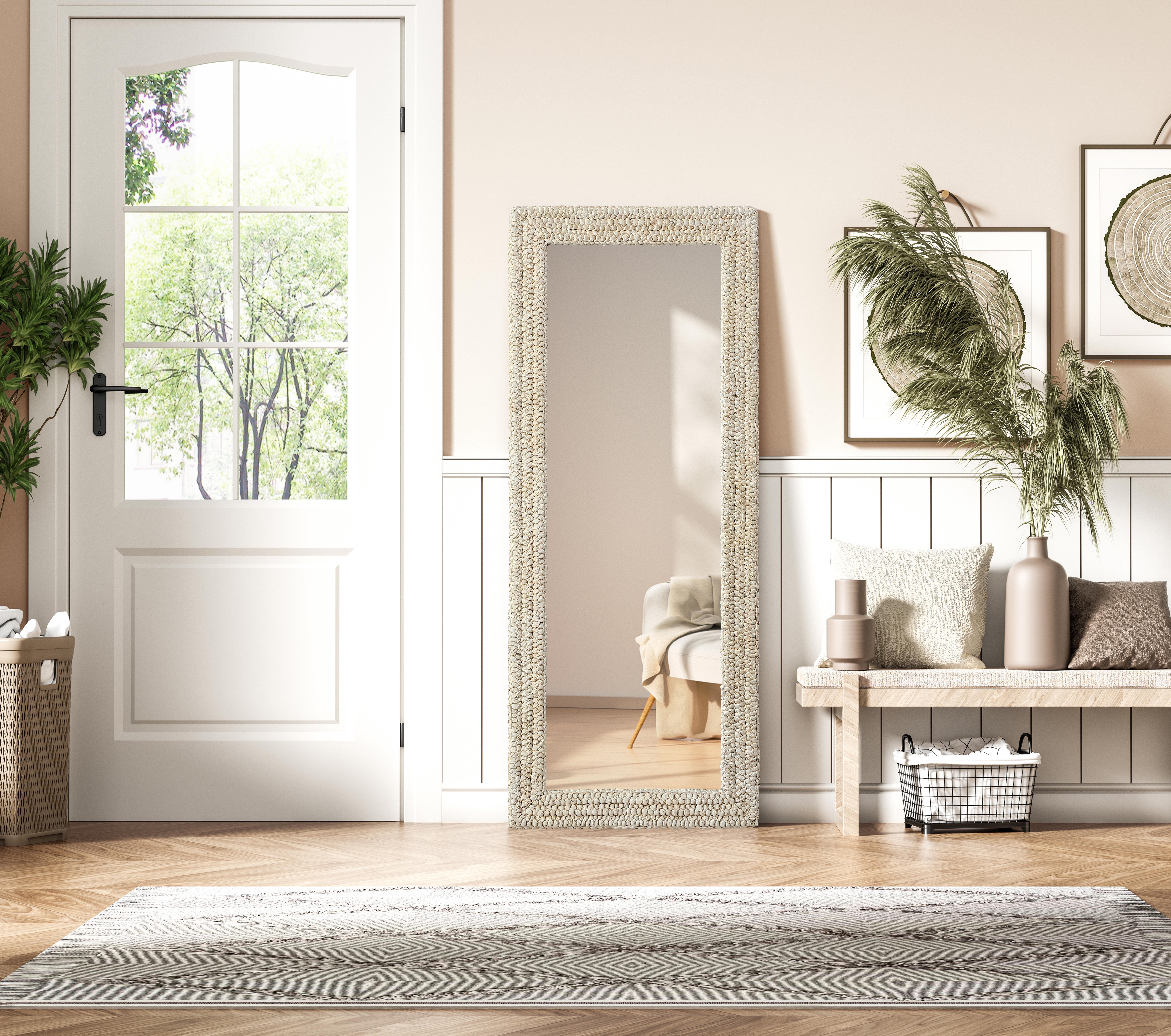 Marlowe Woven Mirror in Linen White - Image 2