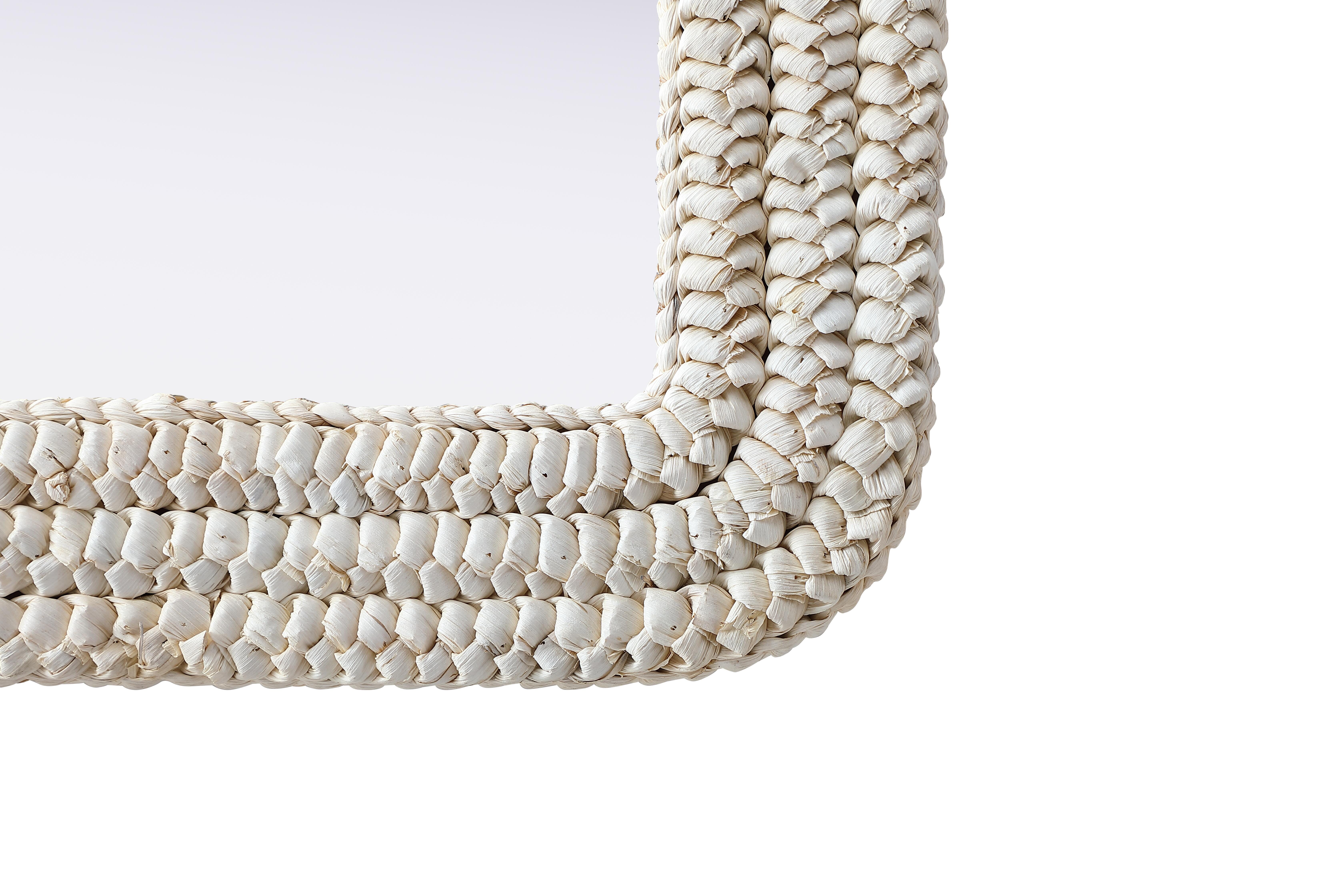 Marlowe Woven Mirror in Linen White - Image 5