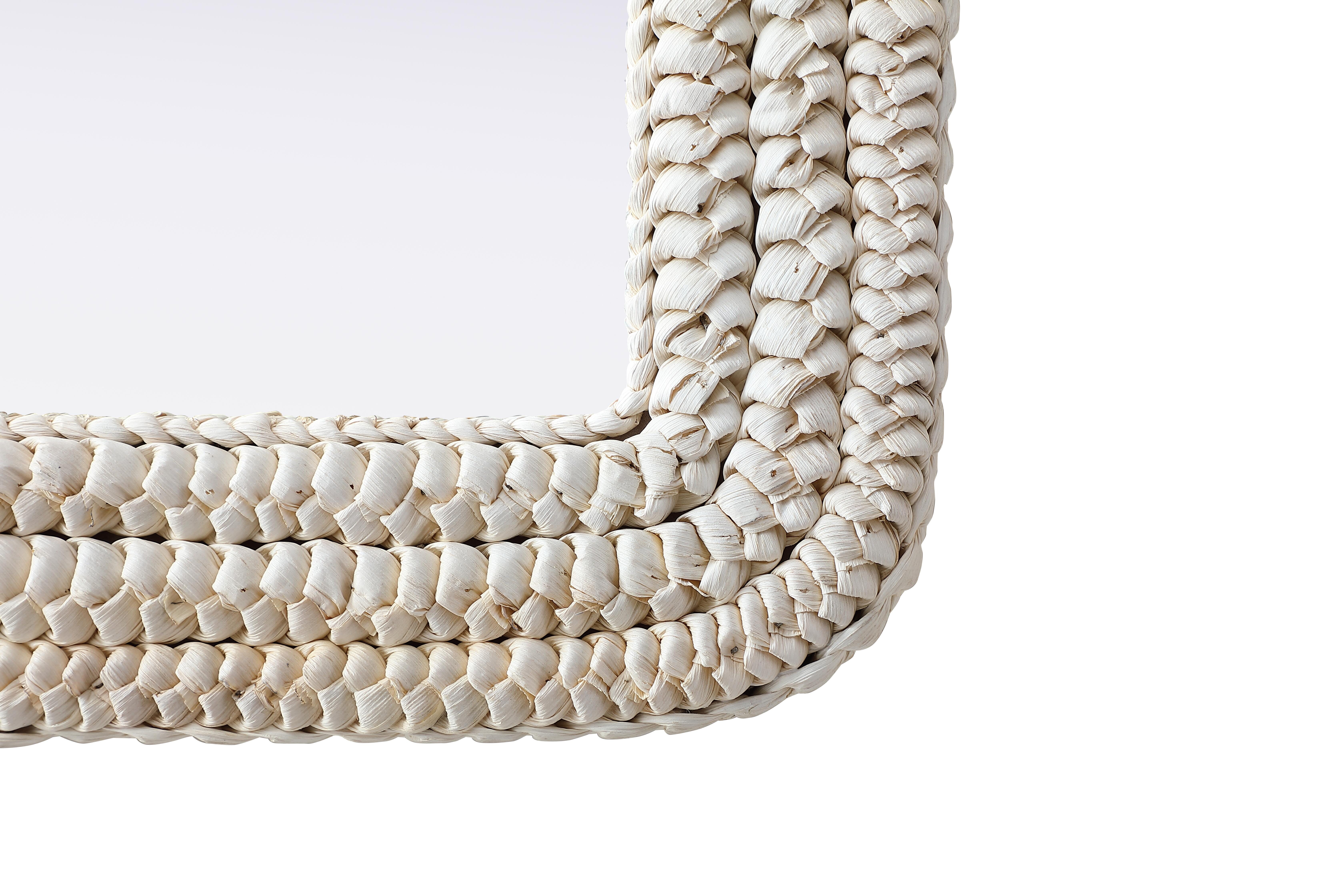 Marlowe Woven Mirror in Linen White - Image 5