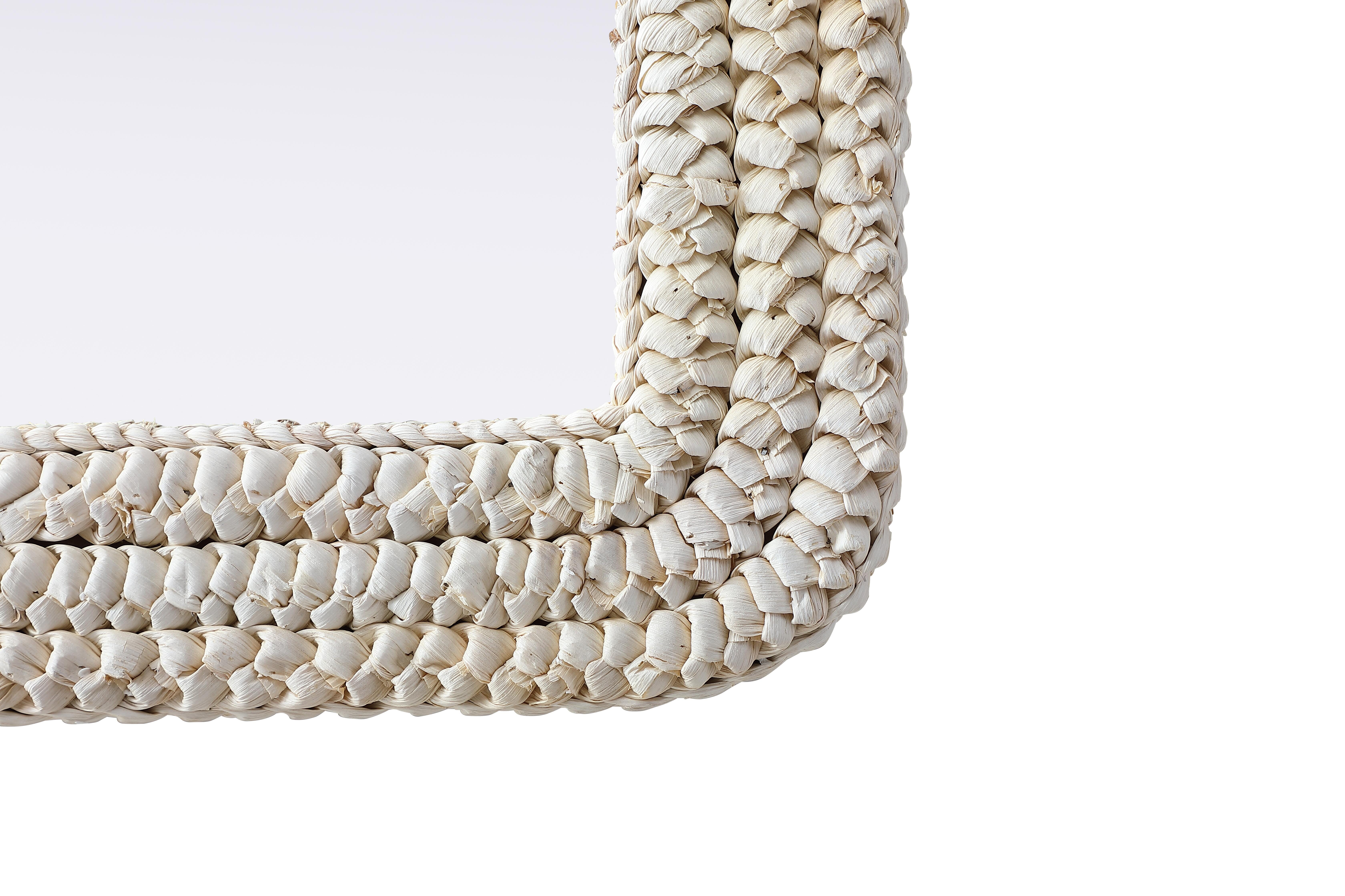Marlowe Woven Mirror in Linen White - Image 5