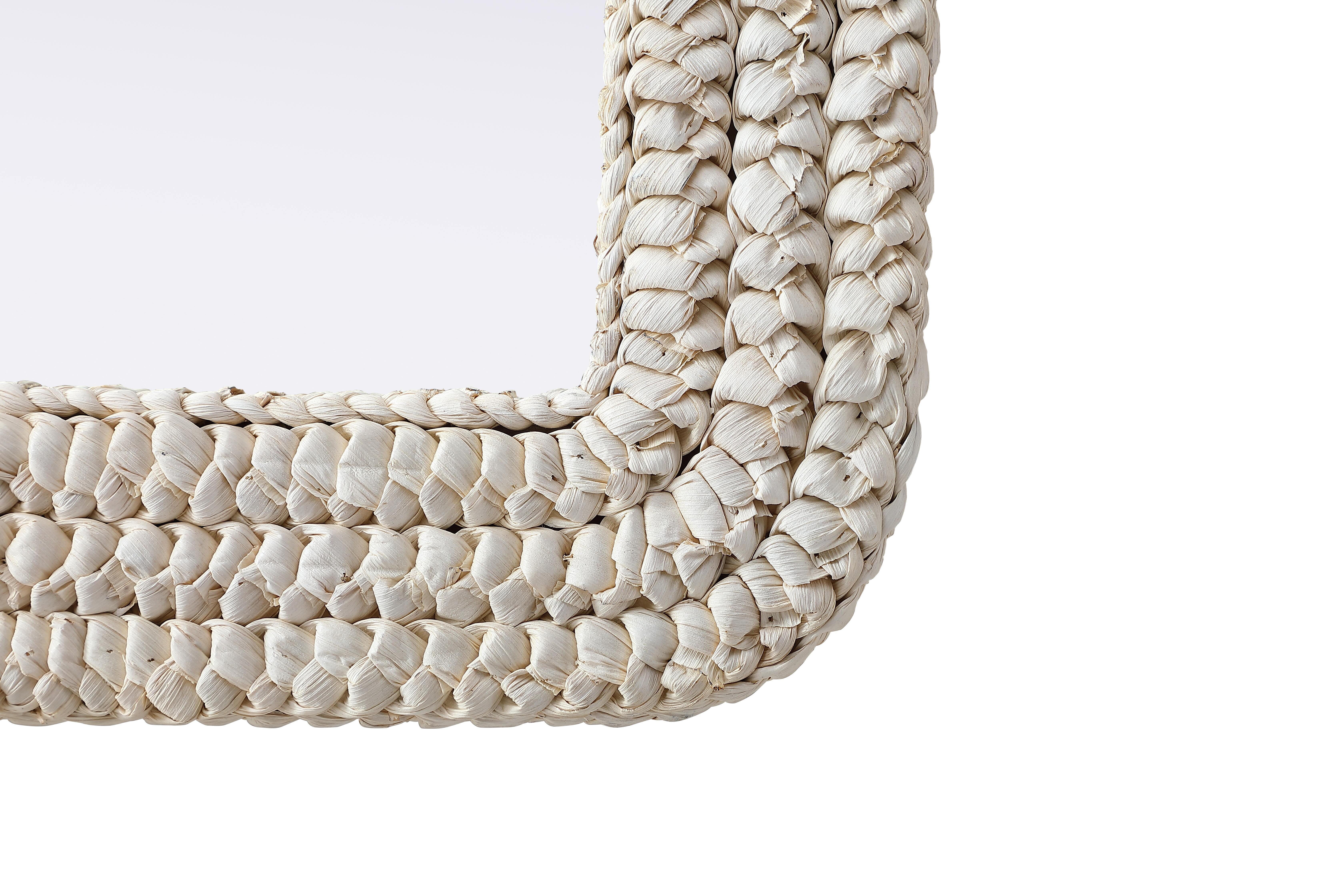 Marlowe Woven Mirror in Linen White - Image 5