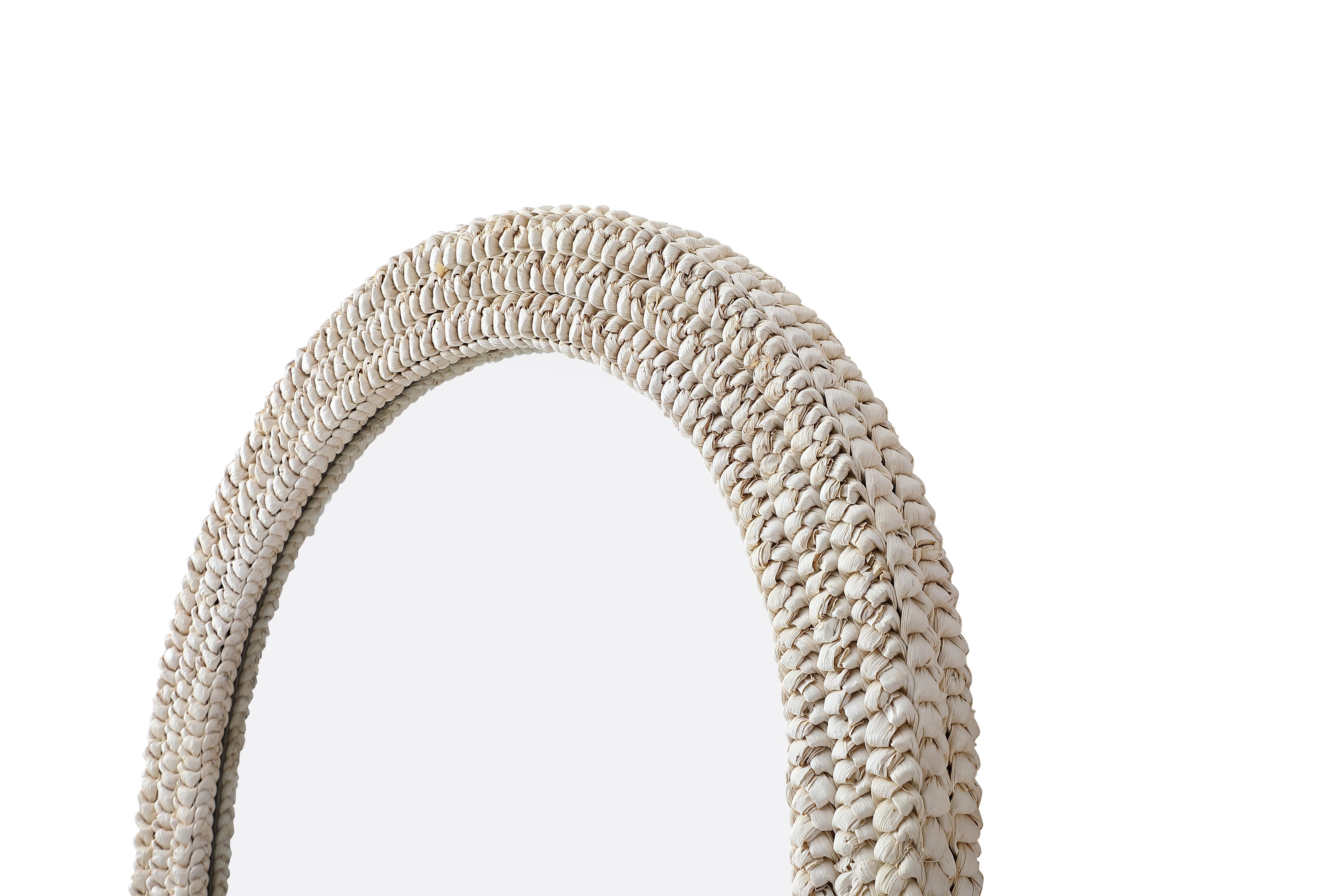 Marlowe Woven Mirror in Linen White - Image 5