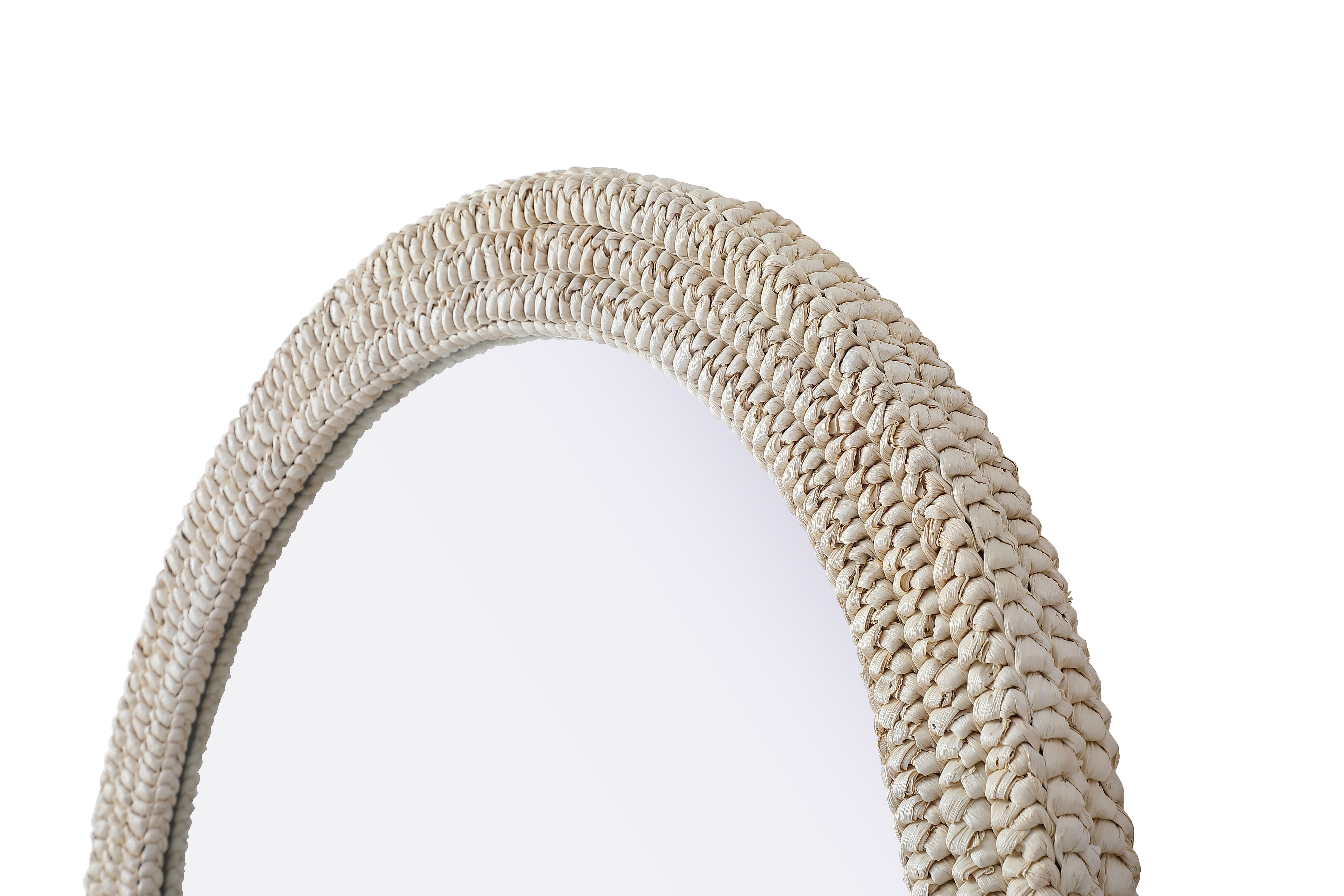 Marlowe Woven Mirror in Linen White - Image 5