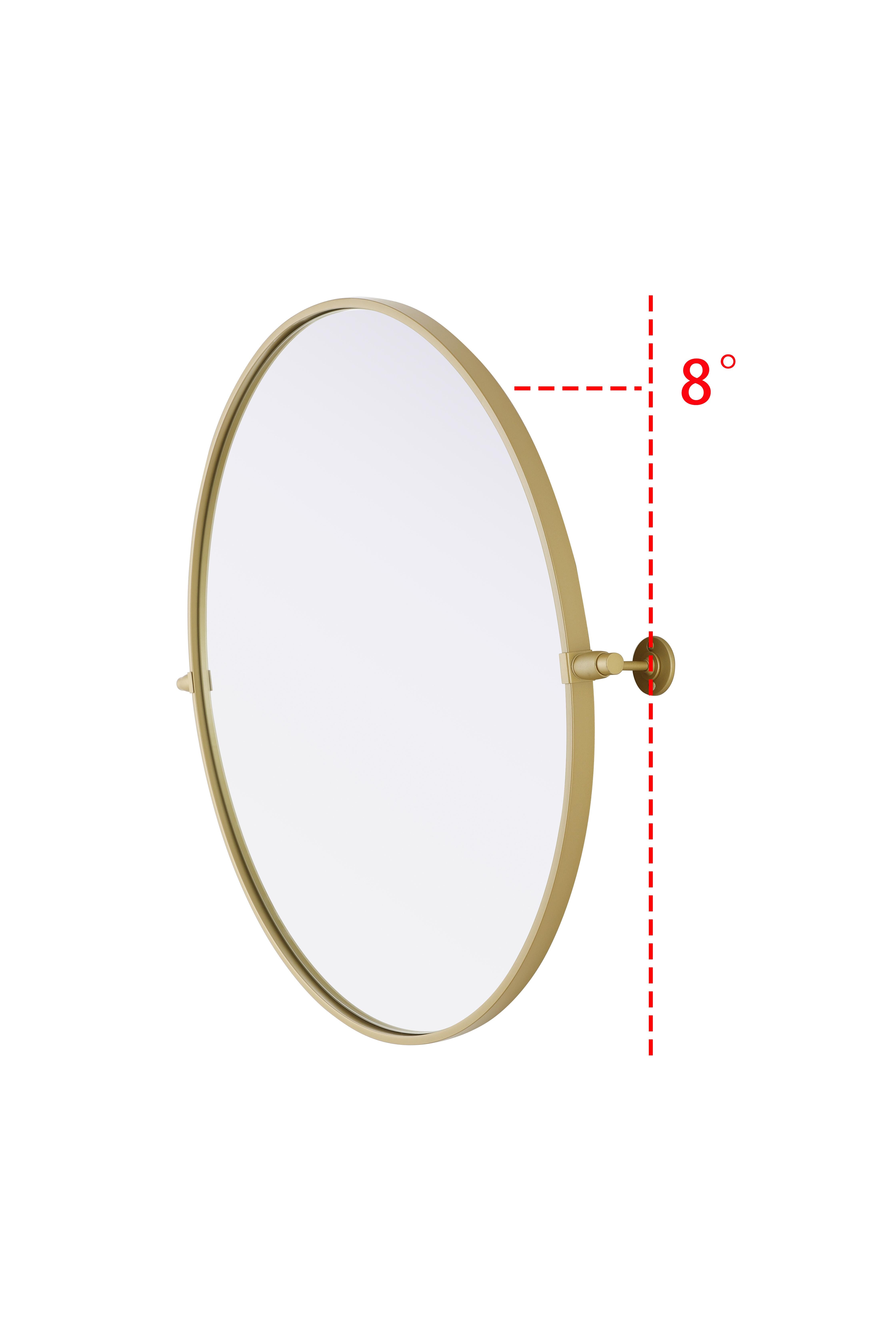 Amoura 30" Round Pivot Mirror in Brass - Image 5