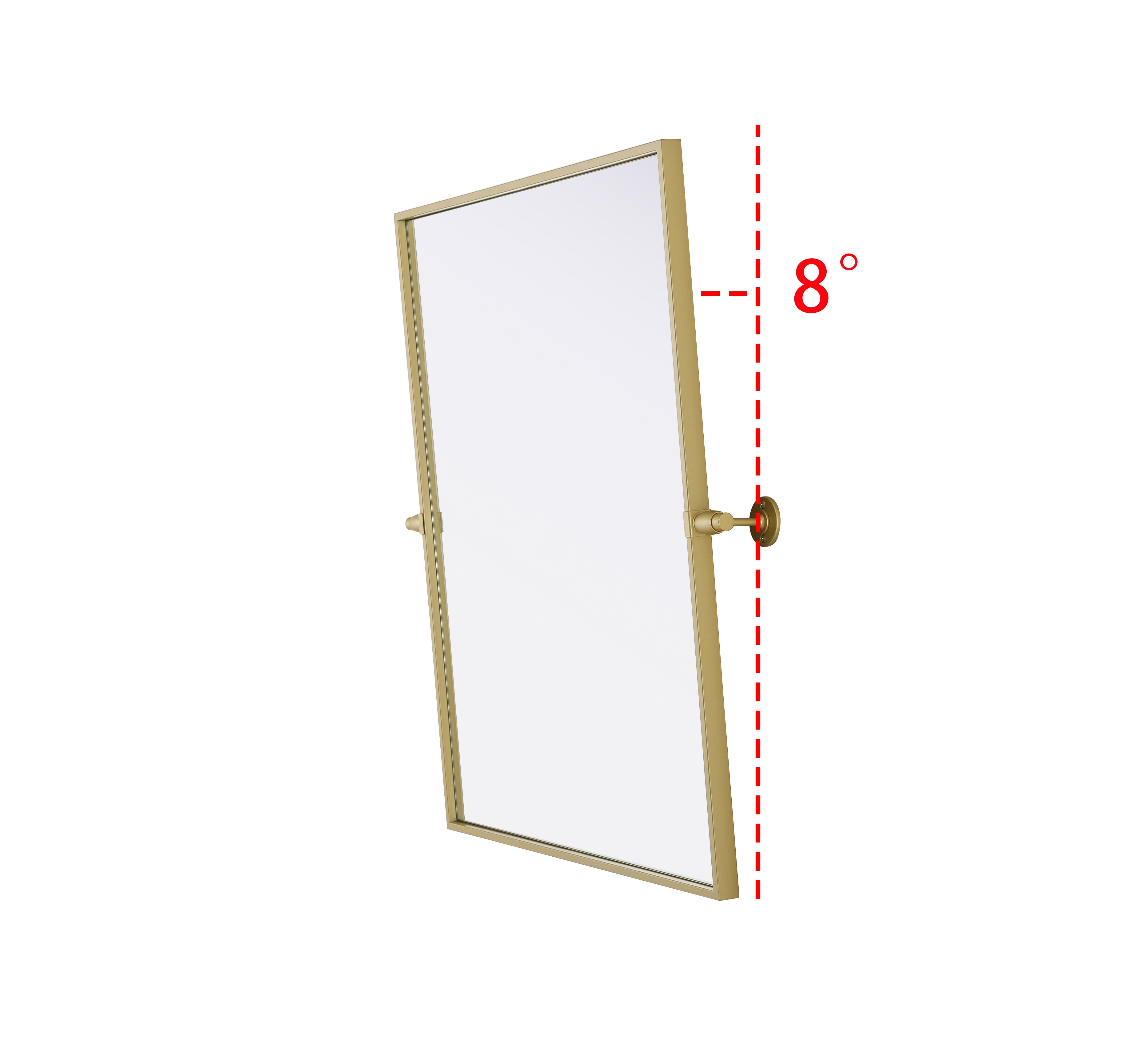 Amoura Pivot Mirror in Brass - Image 5