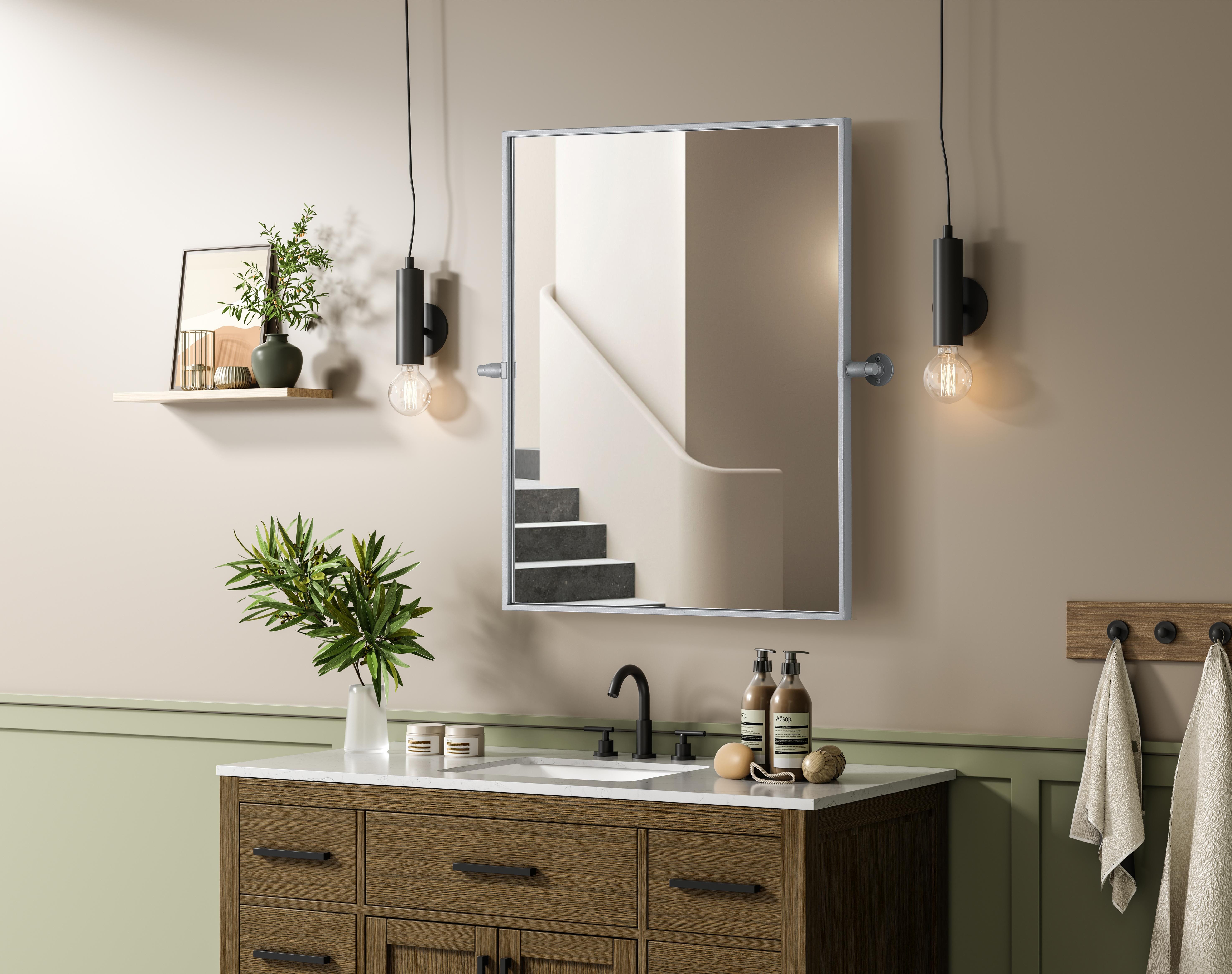 Amoura Pivot Mirror in Silver - Image 3