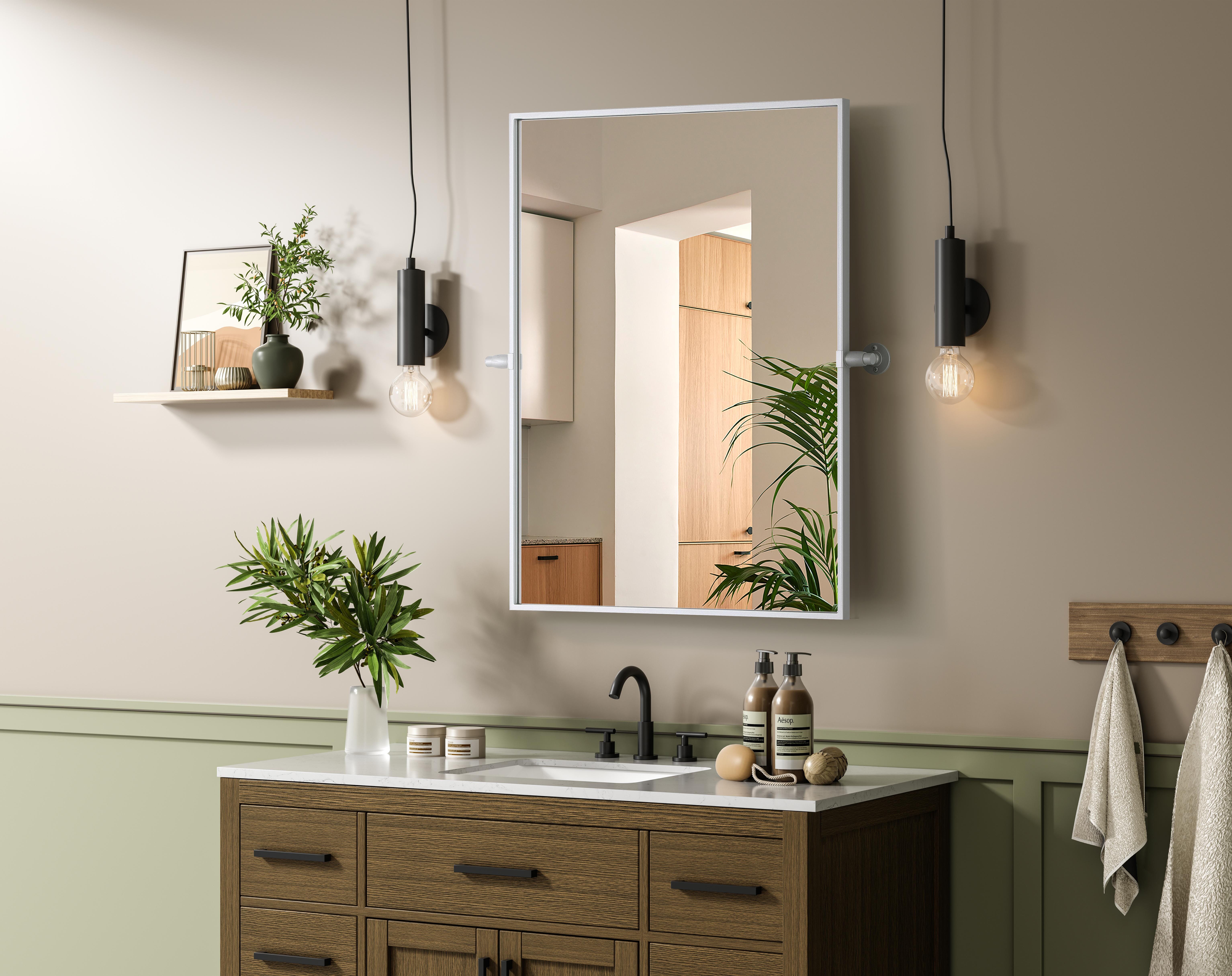 Amoura Pivot Mirror in Silver - Image 3