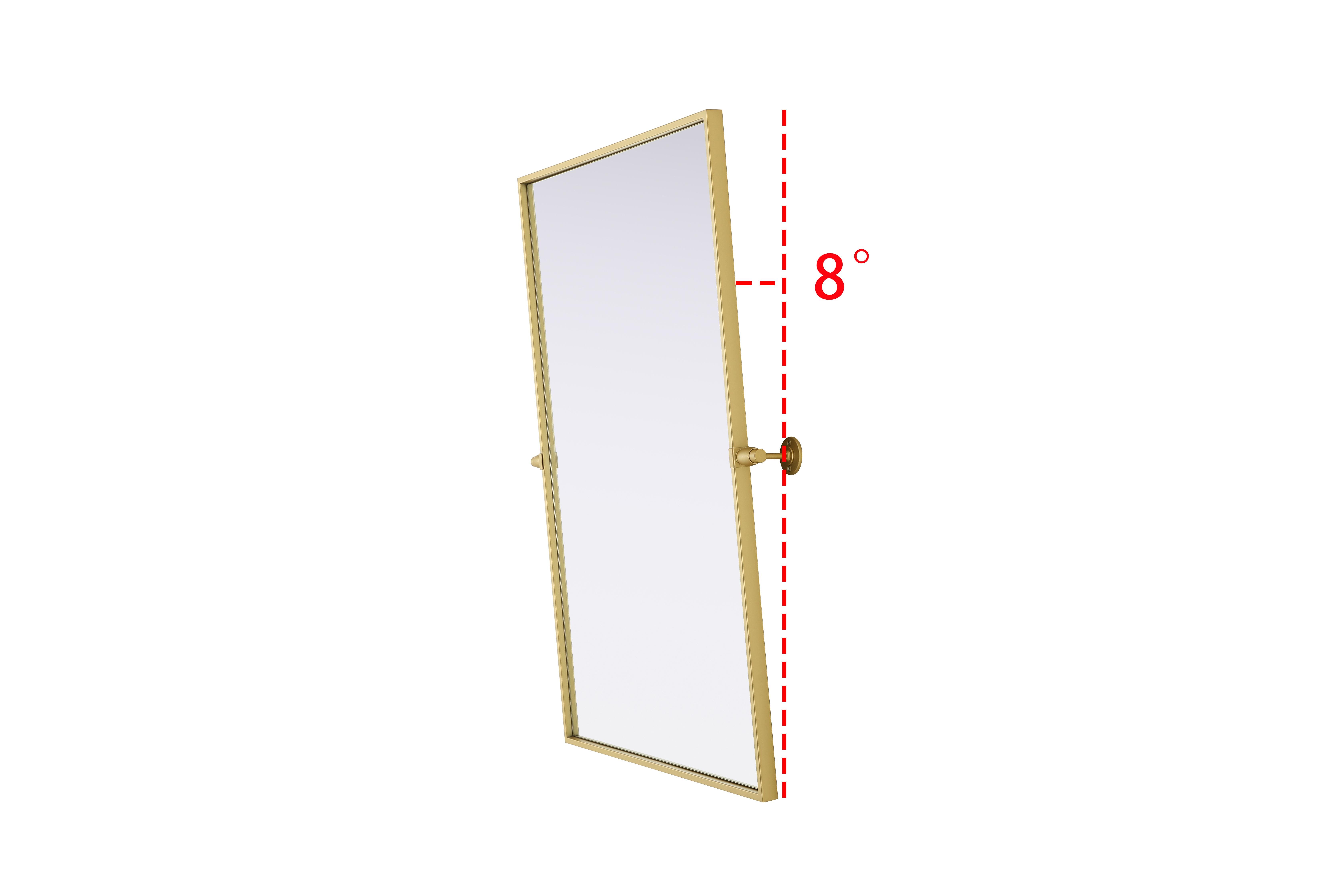 Amoura 24" x 36" Pivot Mirror in Brass - Image 5