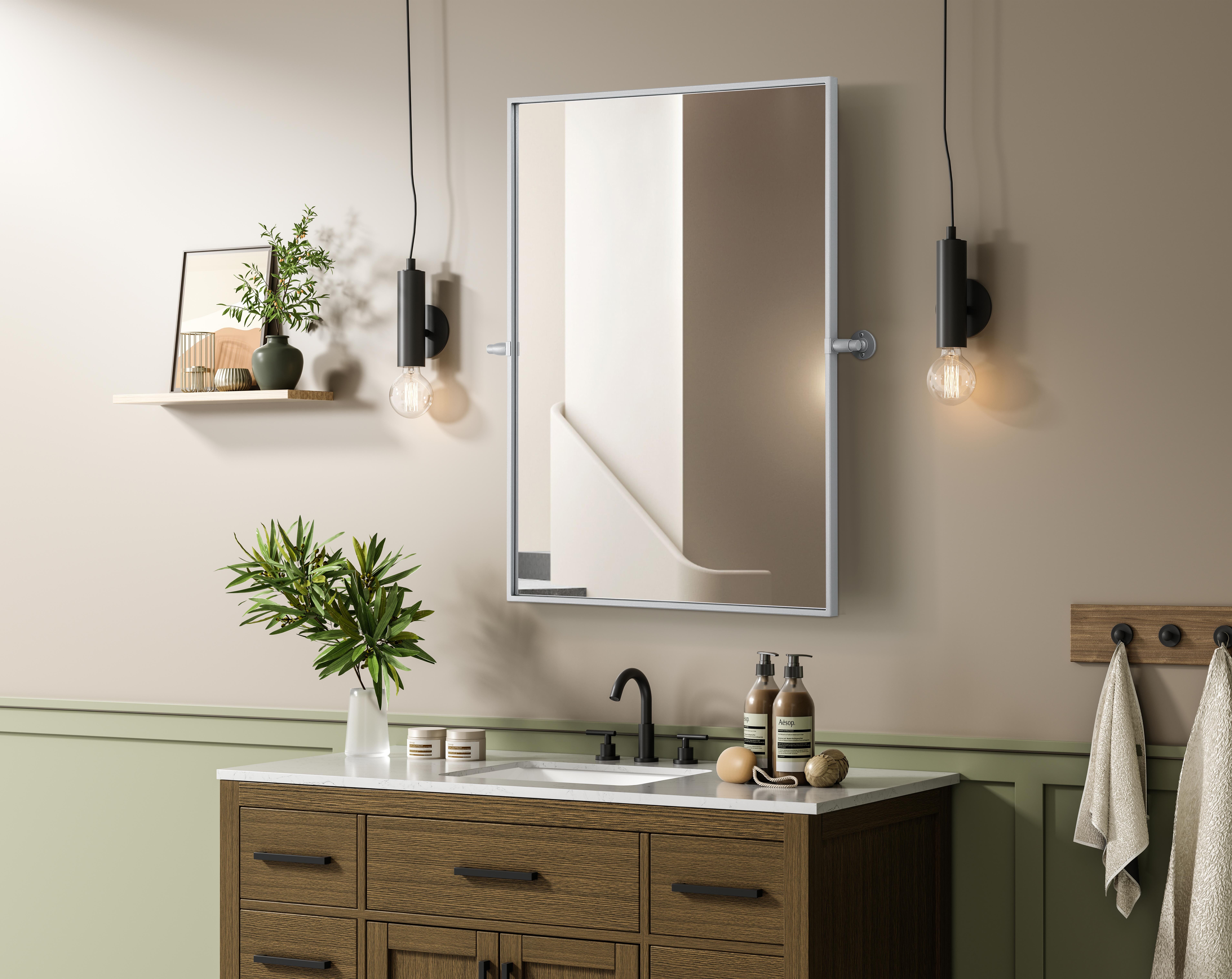 Amoura Pivot Mirror in Silver - Image 3