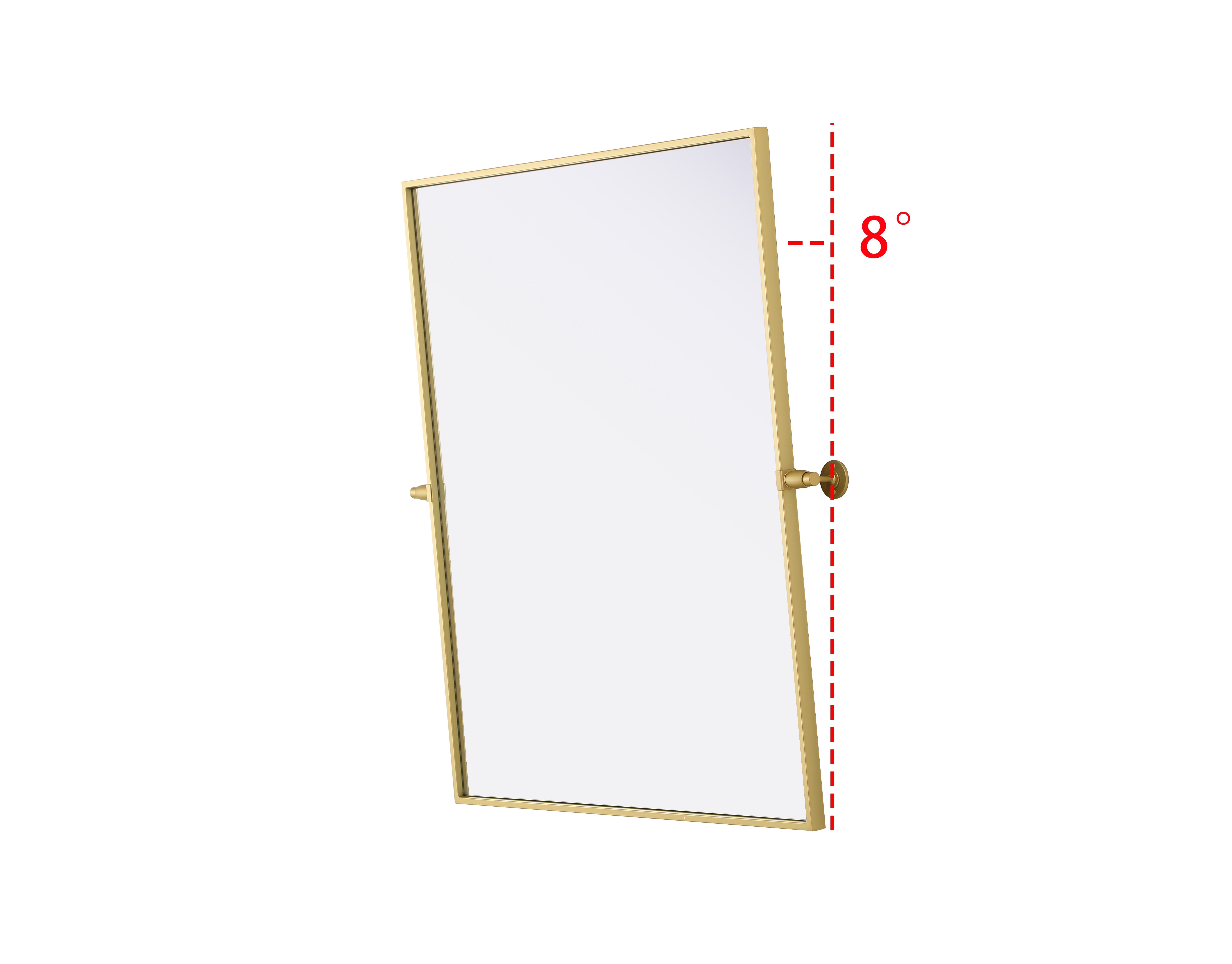 Amoura 30" x 36" Pivot Mirror in Brass - Image 5