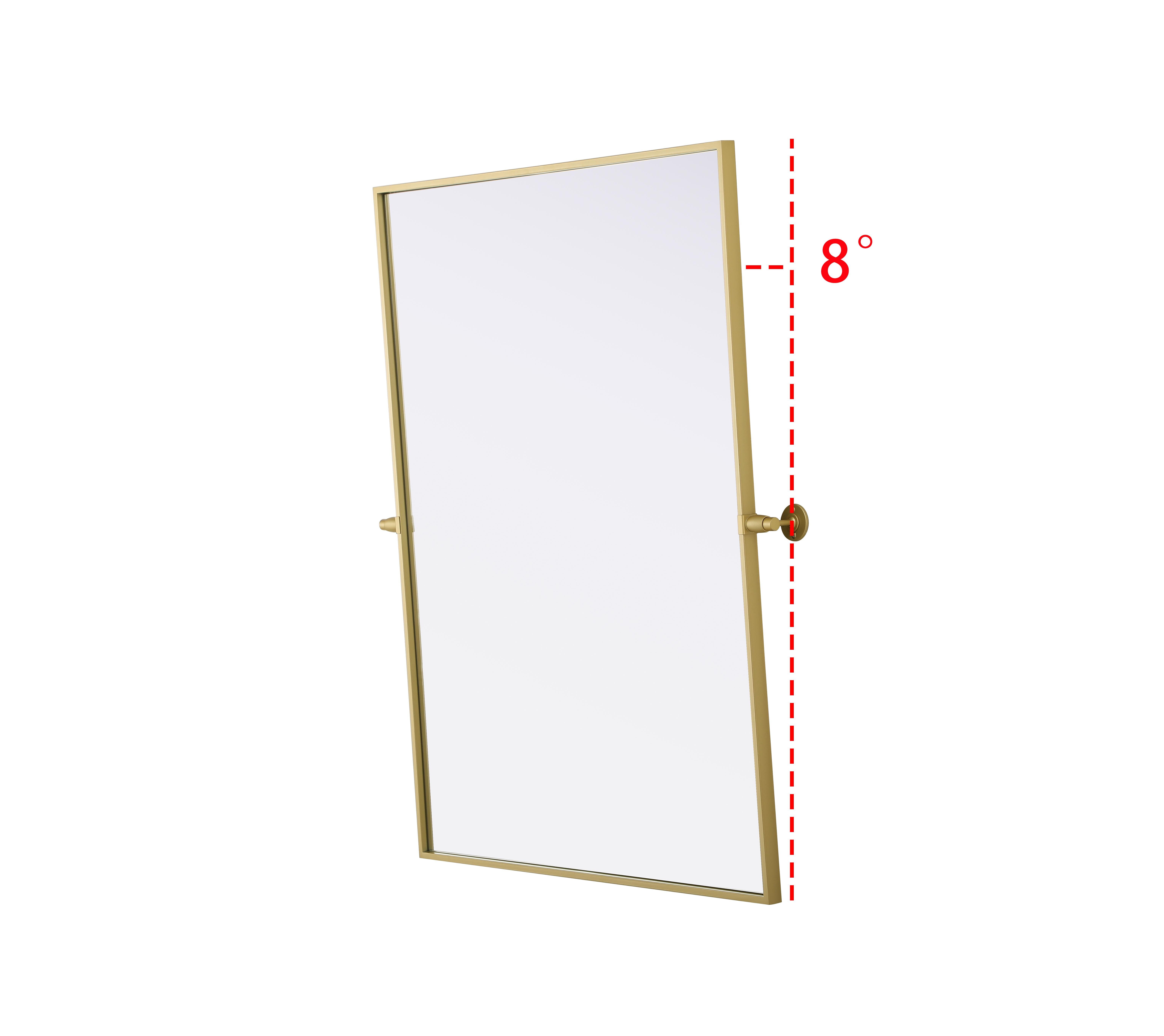Amoura Pivot Mirror in Brass - Image 5
