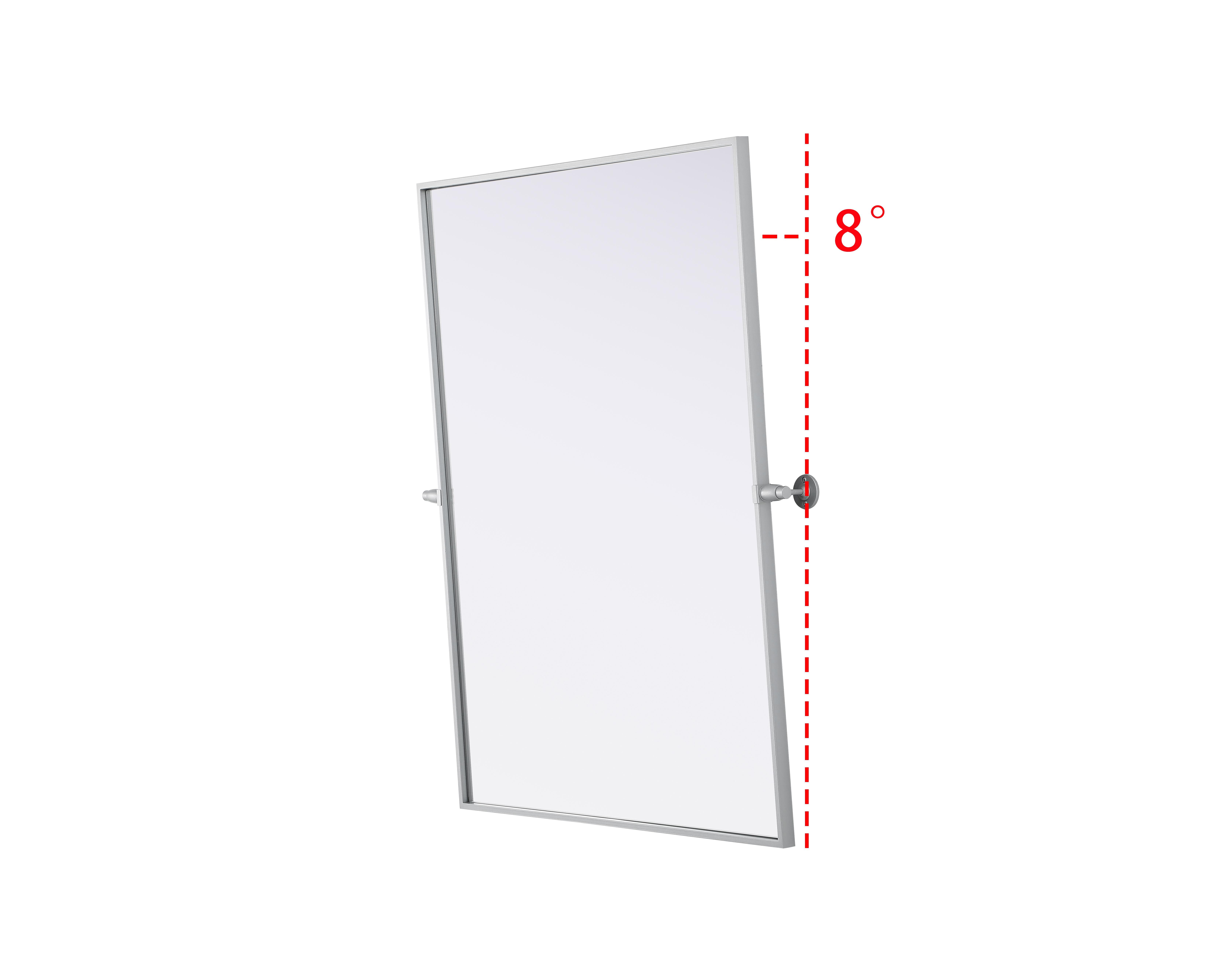 Amoura 40" x 30" Pivot Mirror in Silver - Image 5