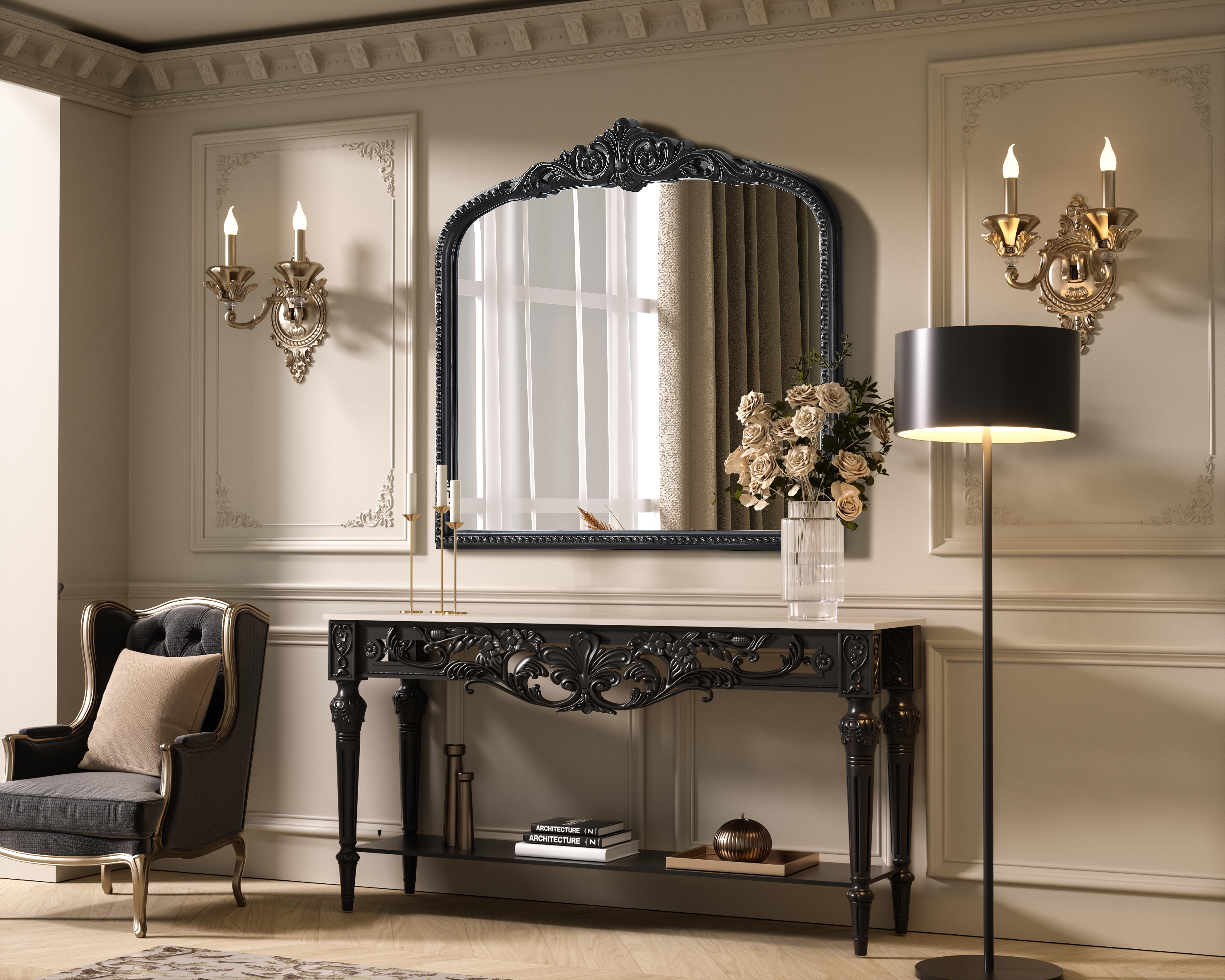 Naomi Arched Wall Mirror in Vintage Bronze - Image 3