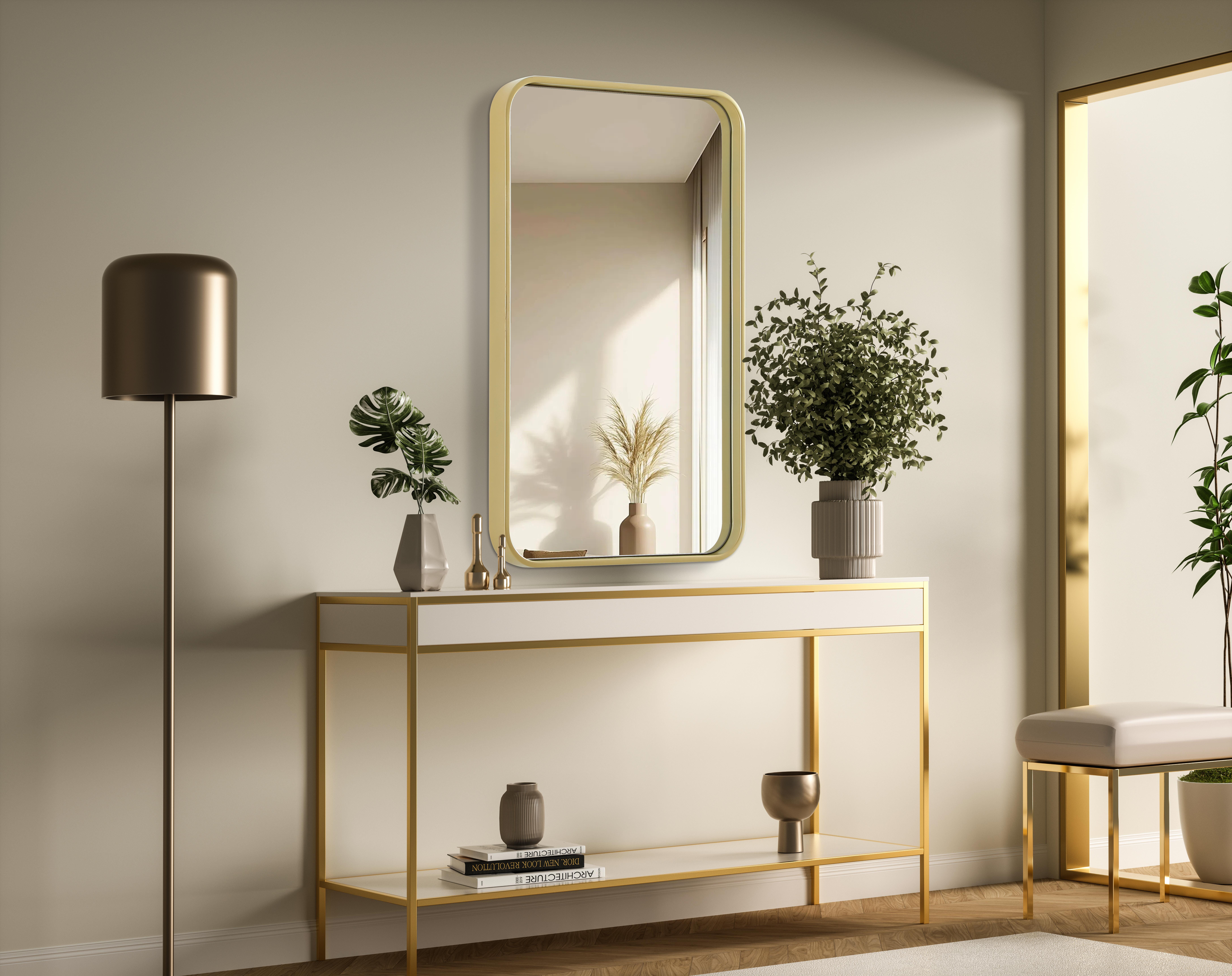 Remy 18x30 Brass Wall Mirror - Image 3
