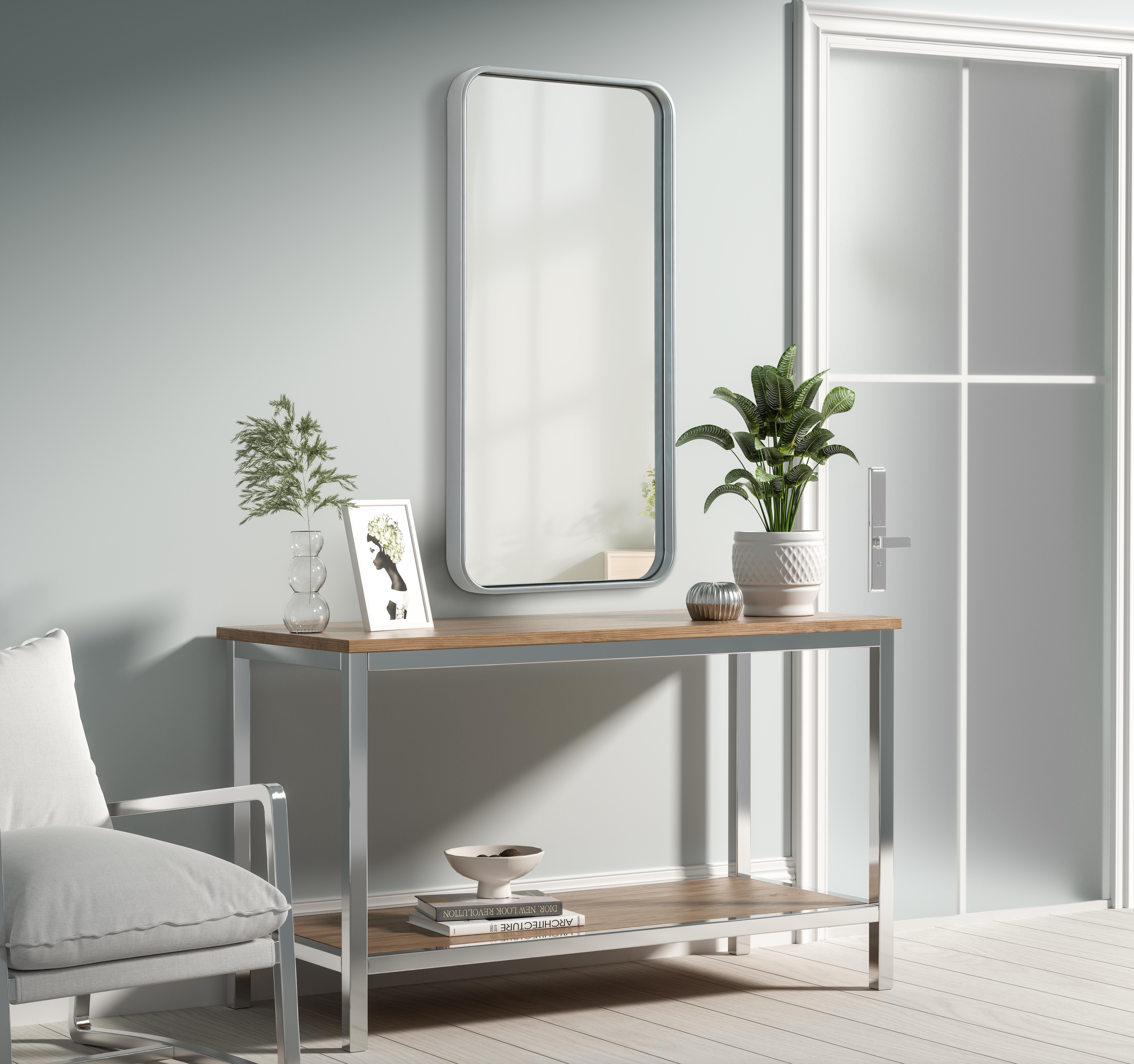 Remy 18" x 36" Wall Mirror in Silver - Image 3