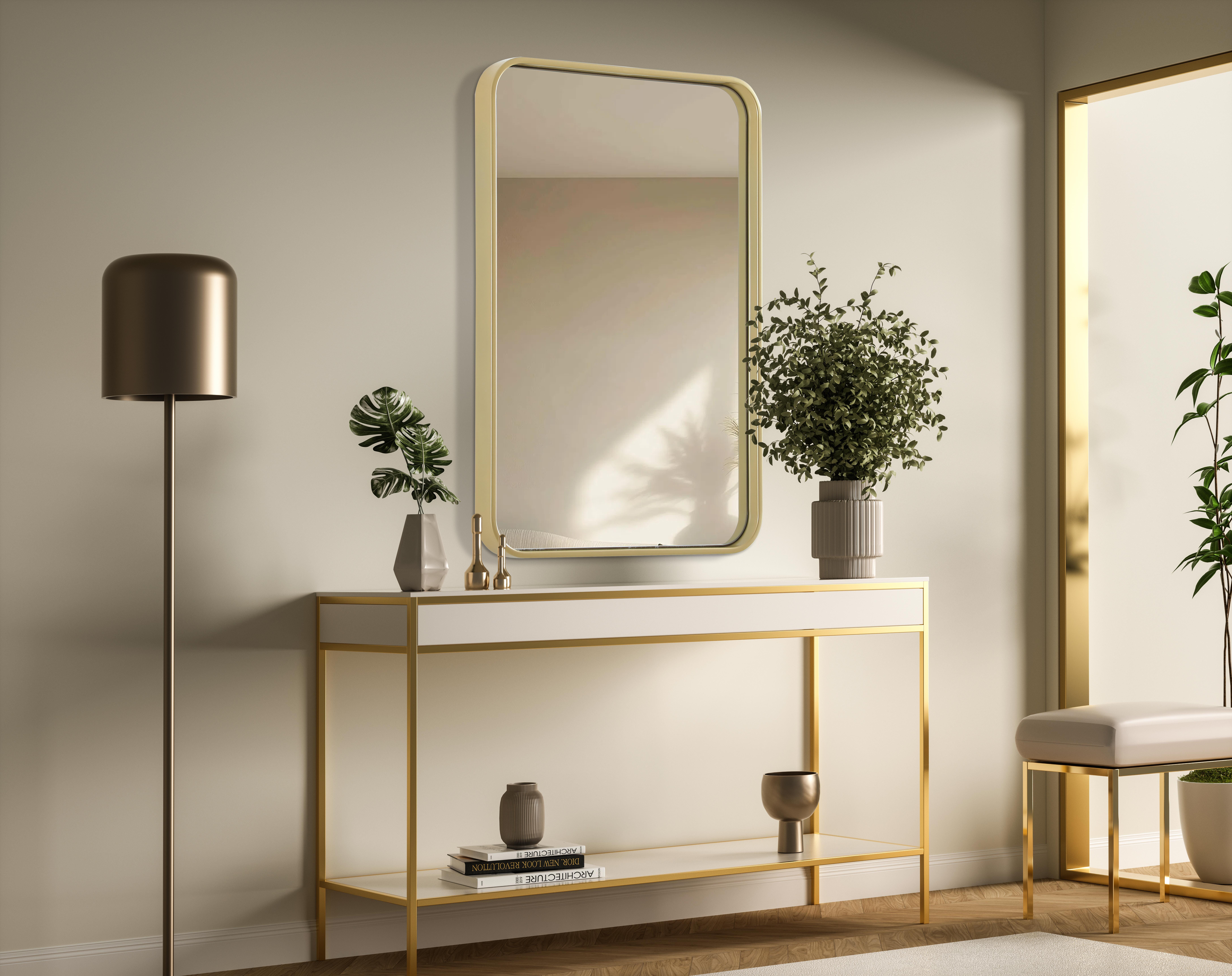 Remy Brass Wall Mirror - 20" x 30" - Image 3