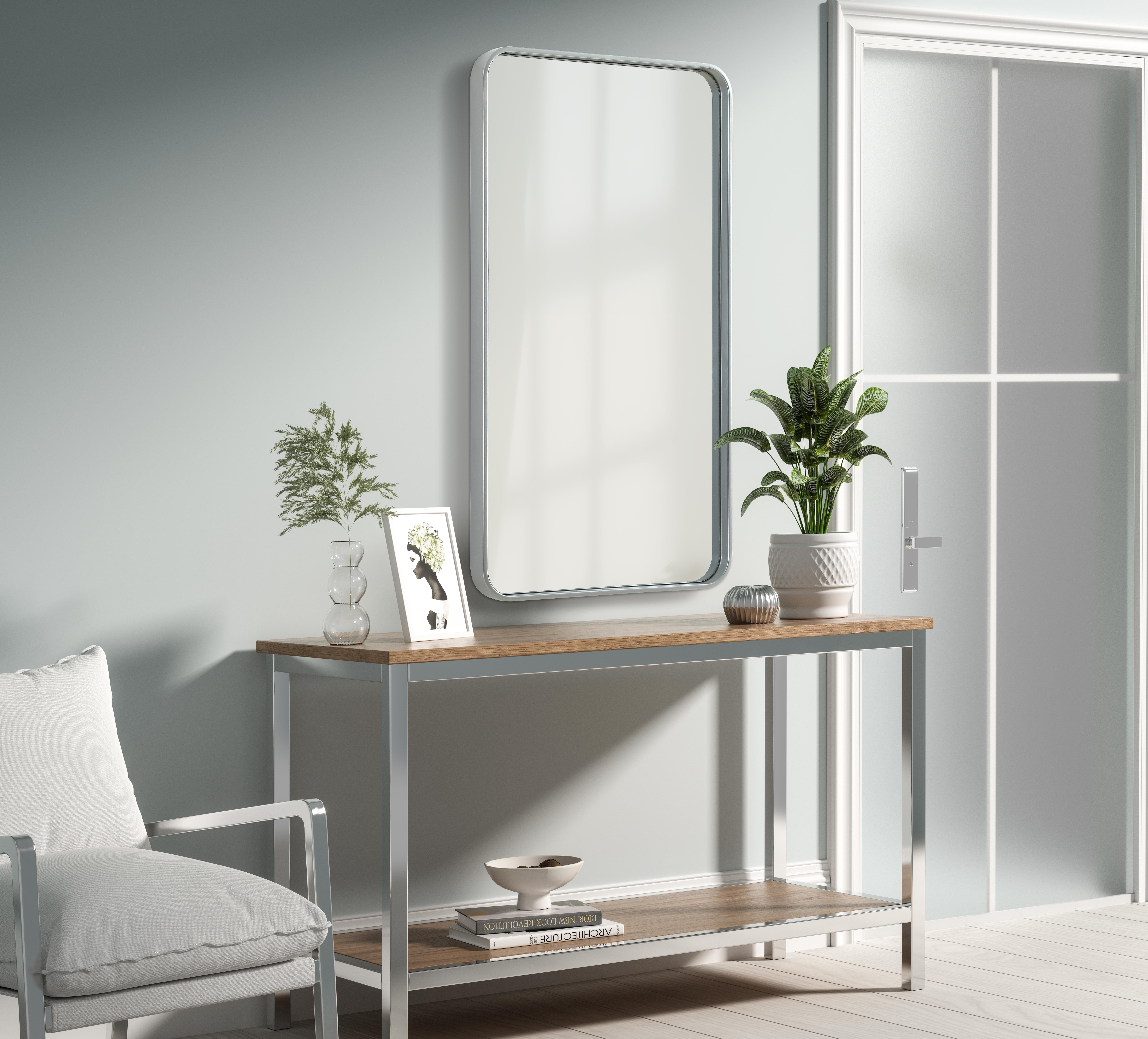 Remy Silver Wall Mirror - 22" x 40" - Image 3