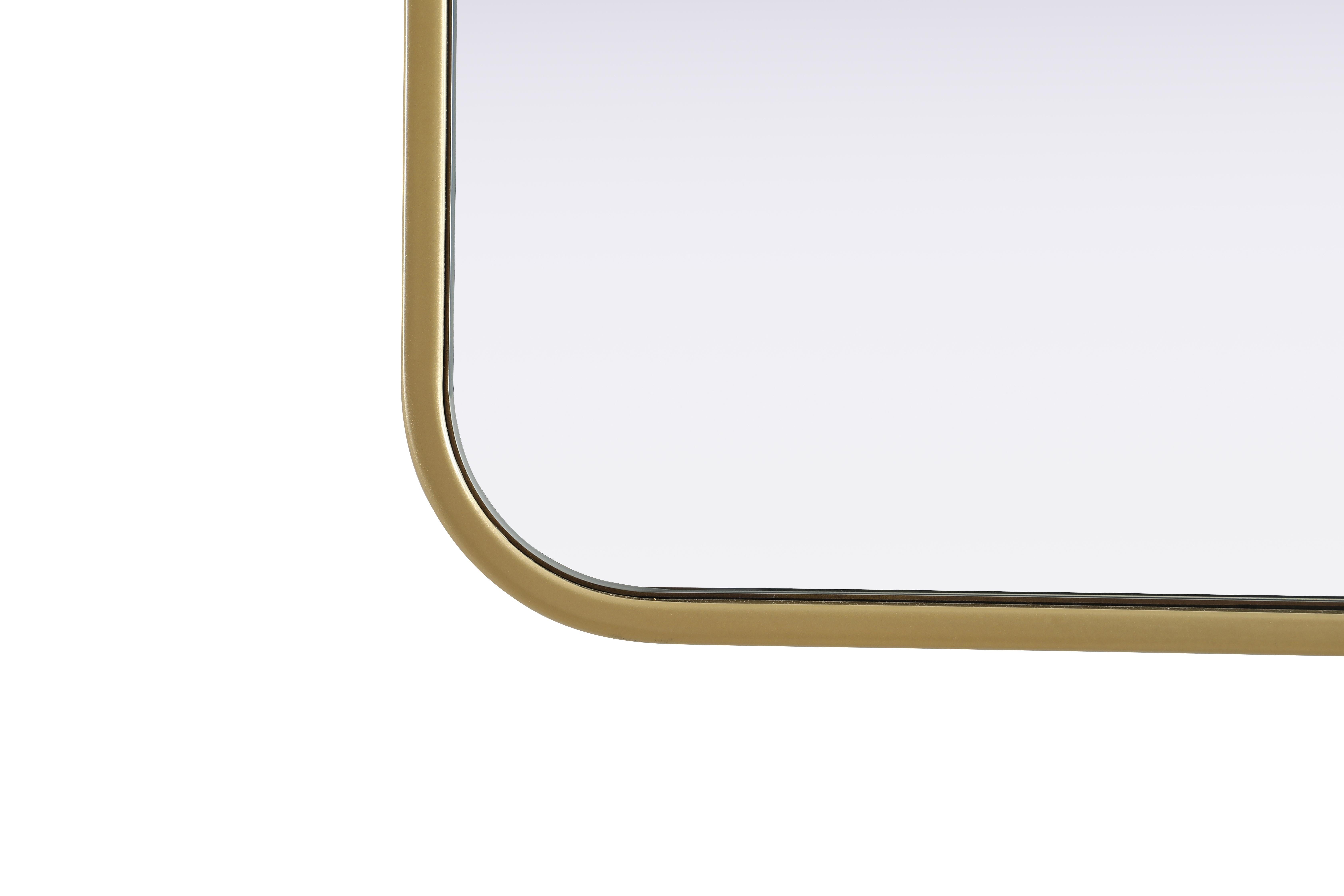 Remy 24" Square Wall Mirror in Brass - Image 5