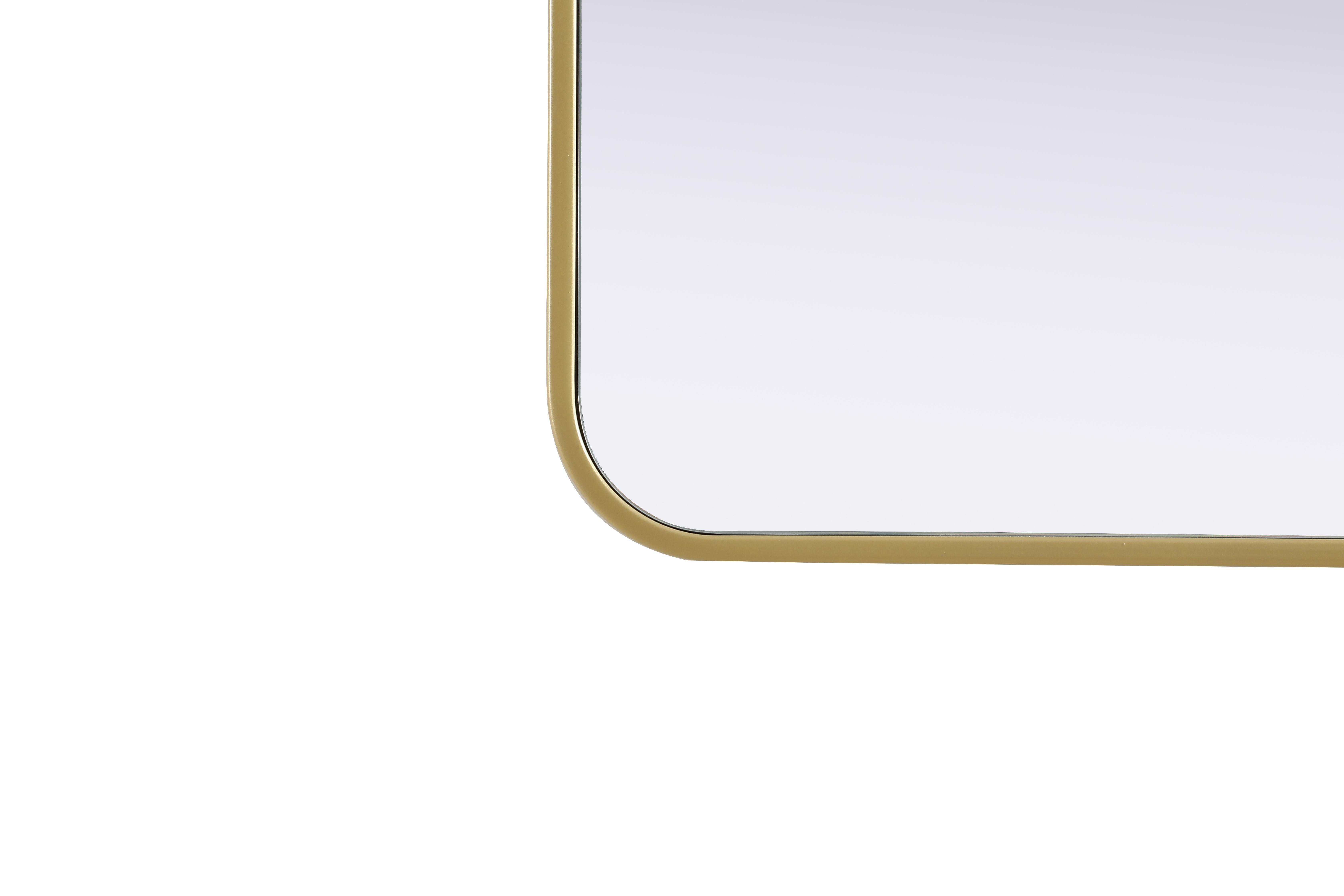 Remy 30" Square Wall Mirror in Brass - Image 5