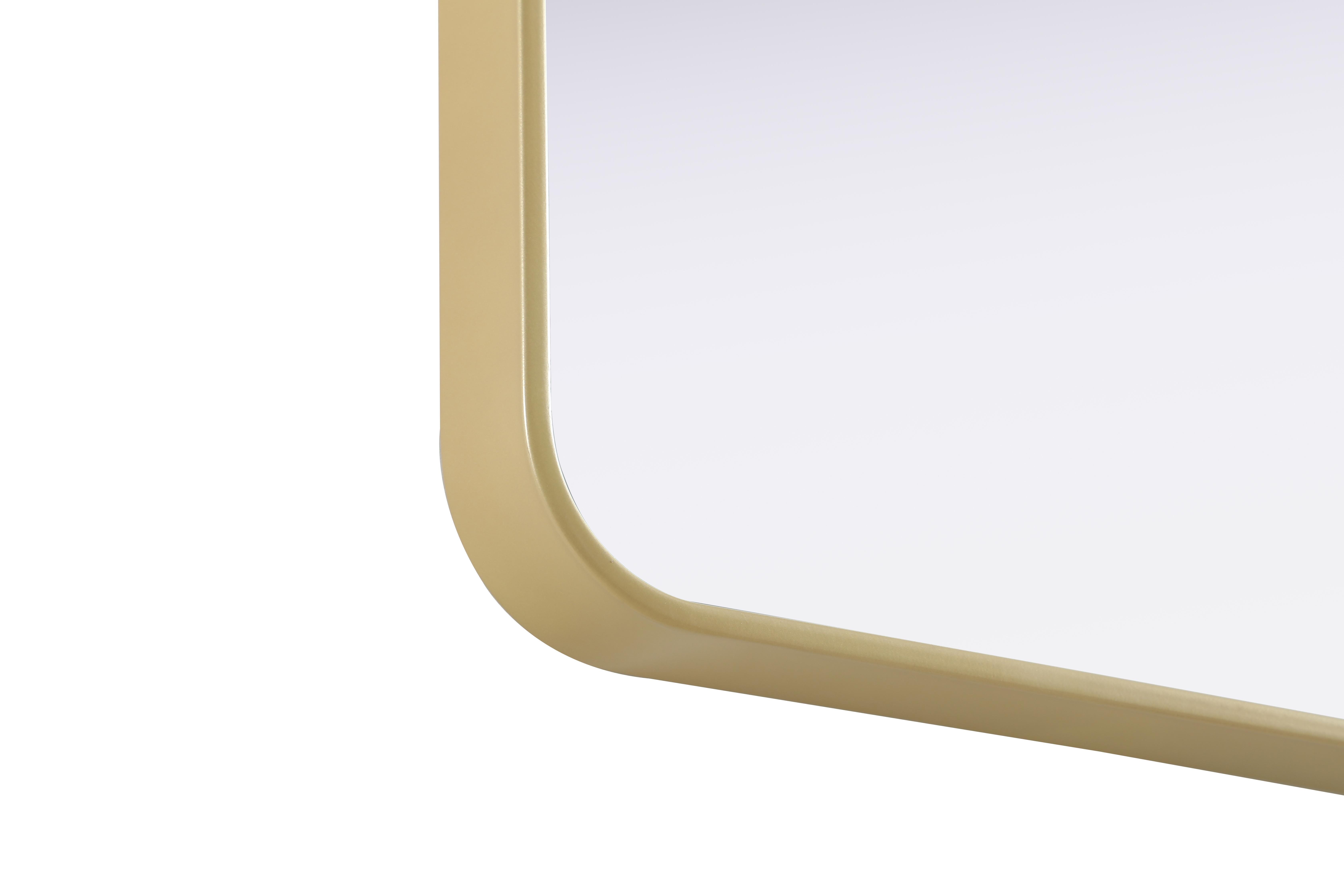 Remy 42" Square Wall Mirror in Brass - Image 5