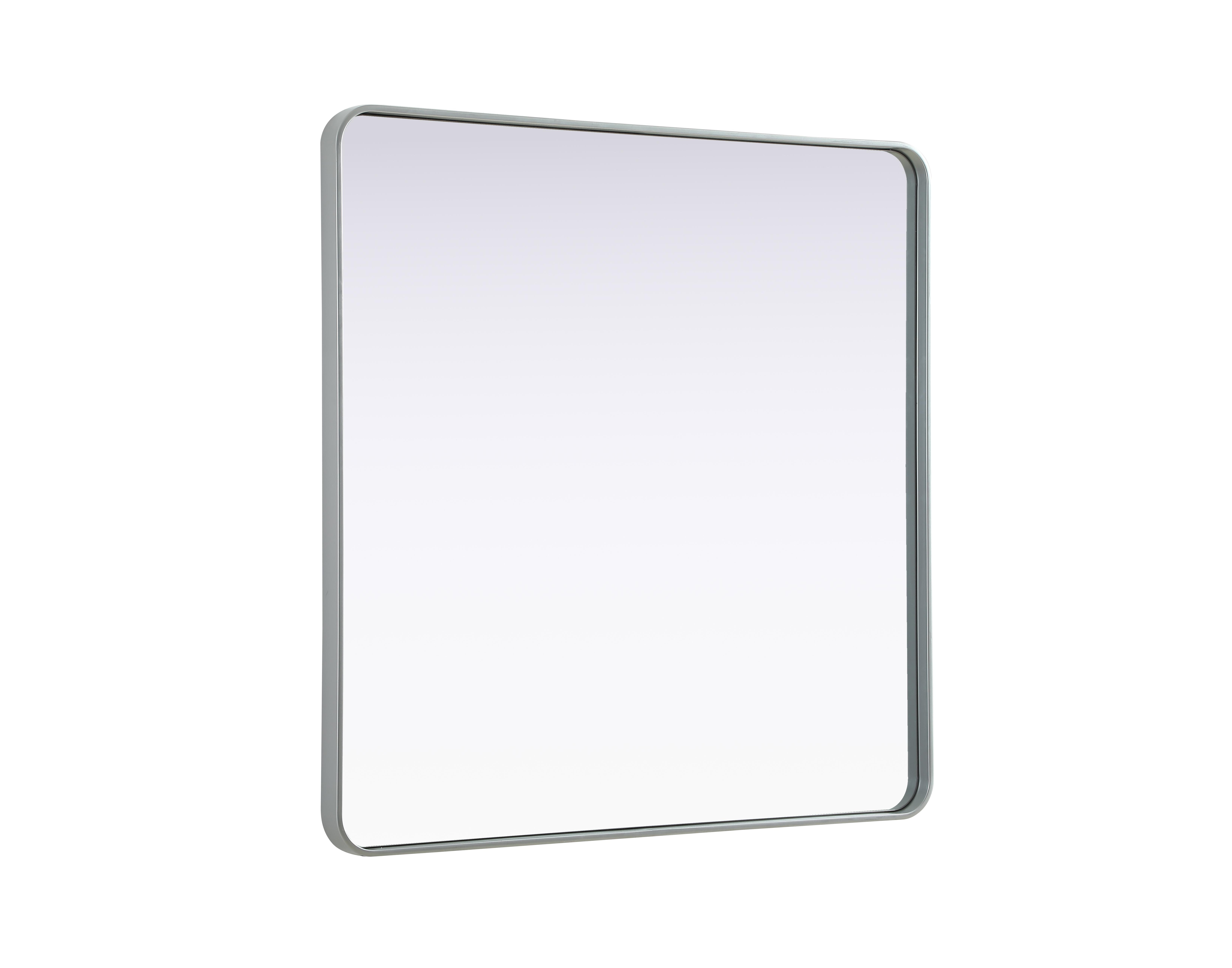 Remy 42" Square Wall Mirror in Silver - Image 4
