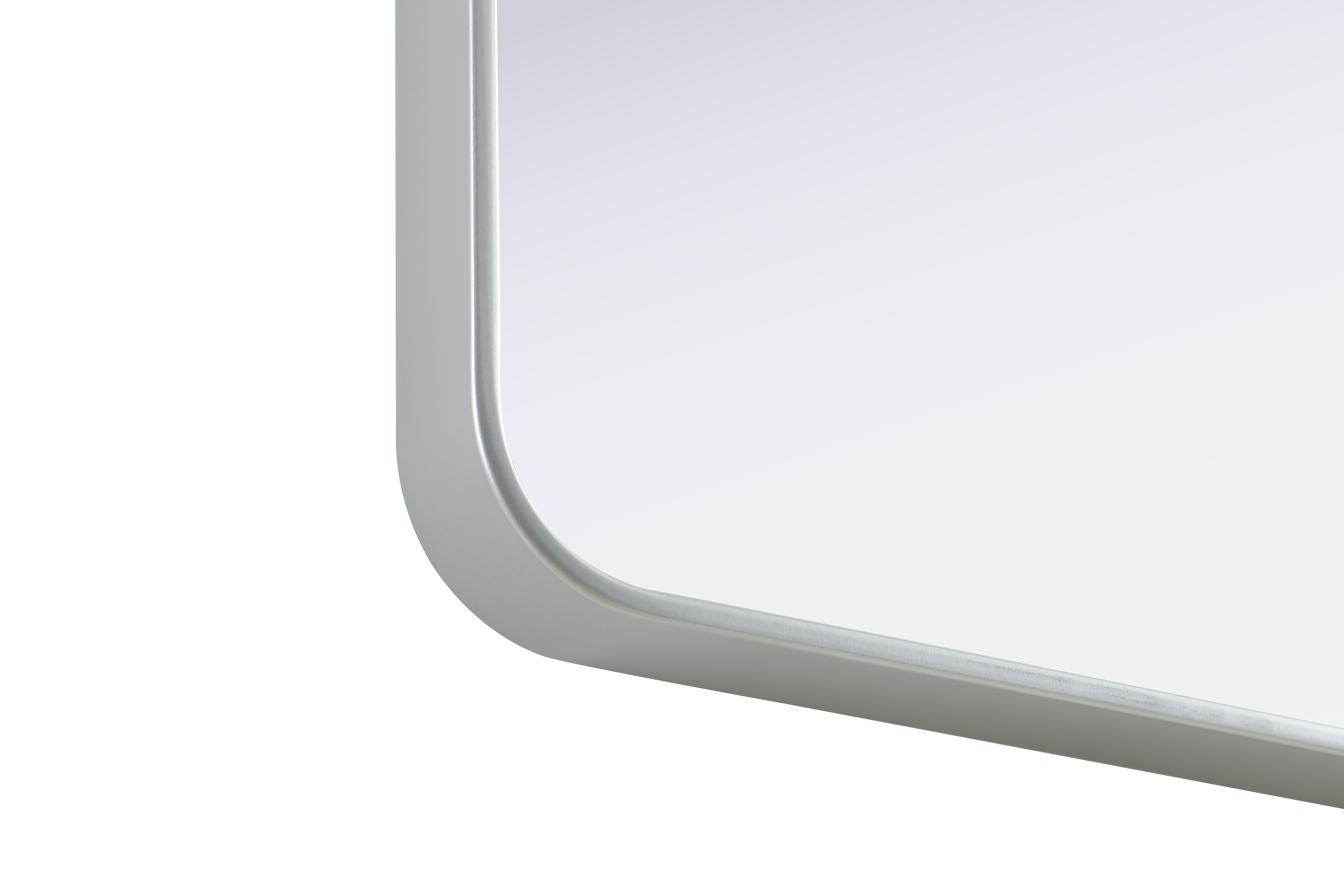 Remy 42" Square Wall Mirror in Silver - Image 5