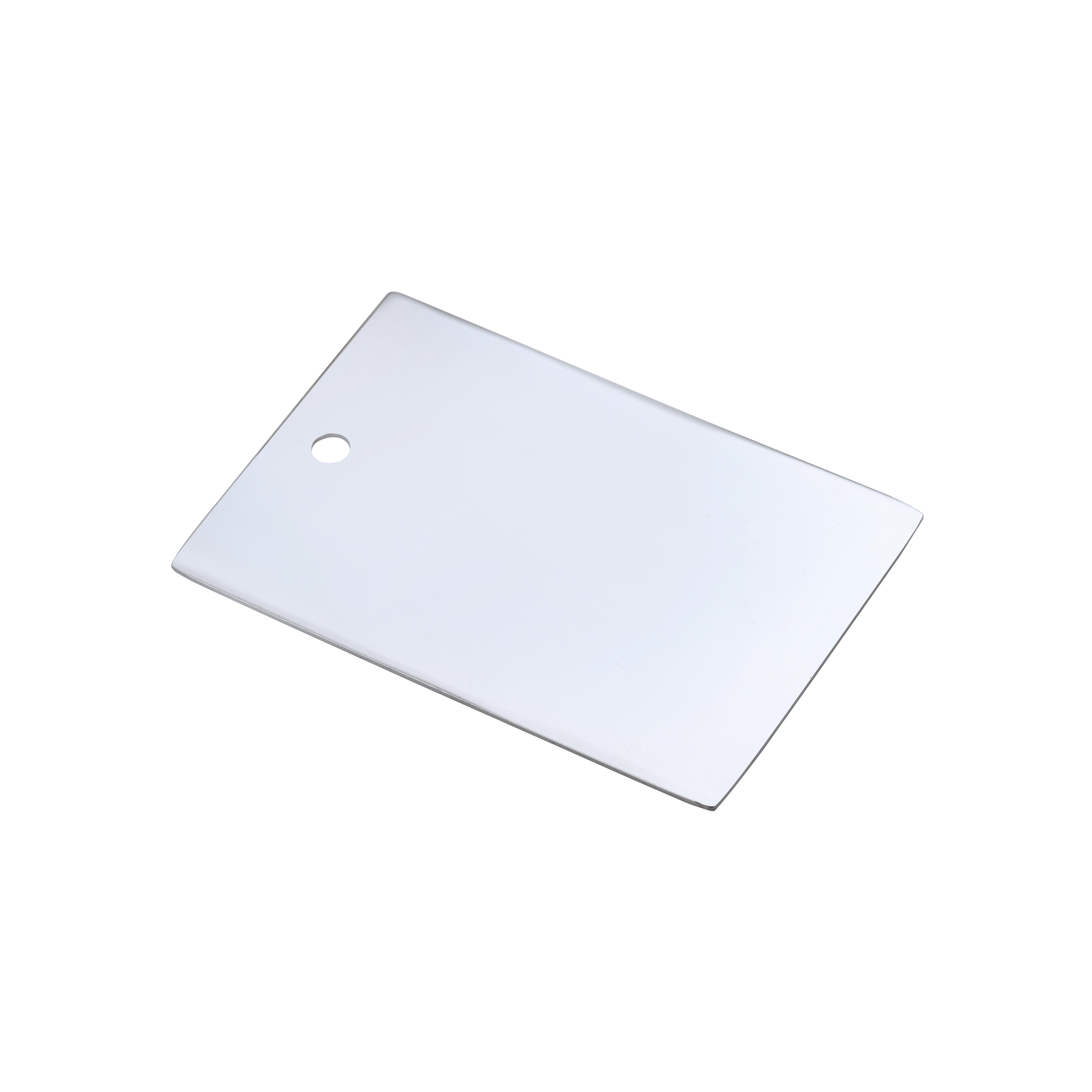 Dimensions
Length: 3"
Width: 2"
Height: 0.05"
Specifications
Finish (Color): Chrome
Product Type: Metal Finsh Sample
1
Wire Included: No
Shipment type: small parcel
US Shipping Cost: $13.00 - alternate view