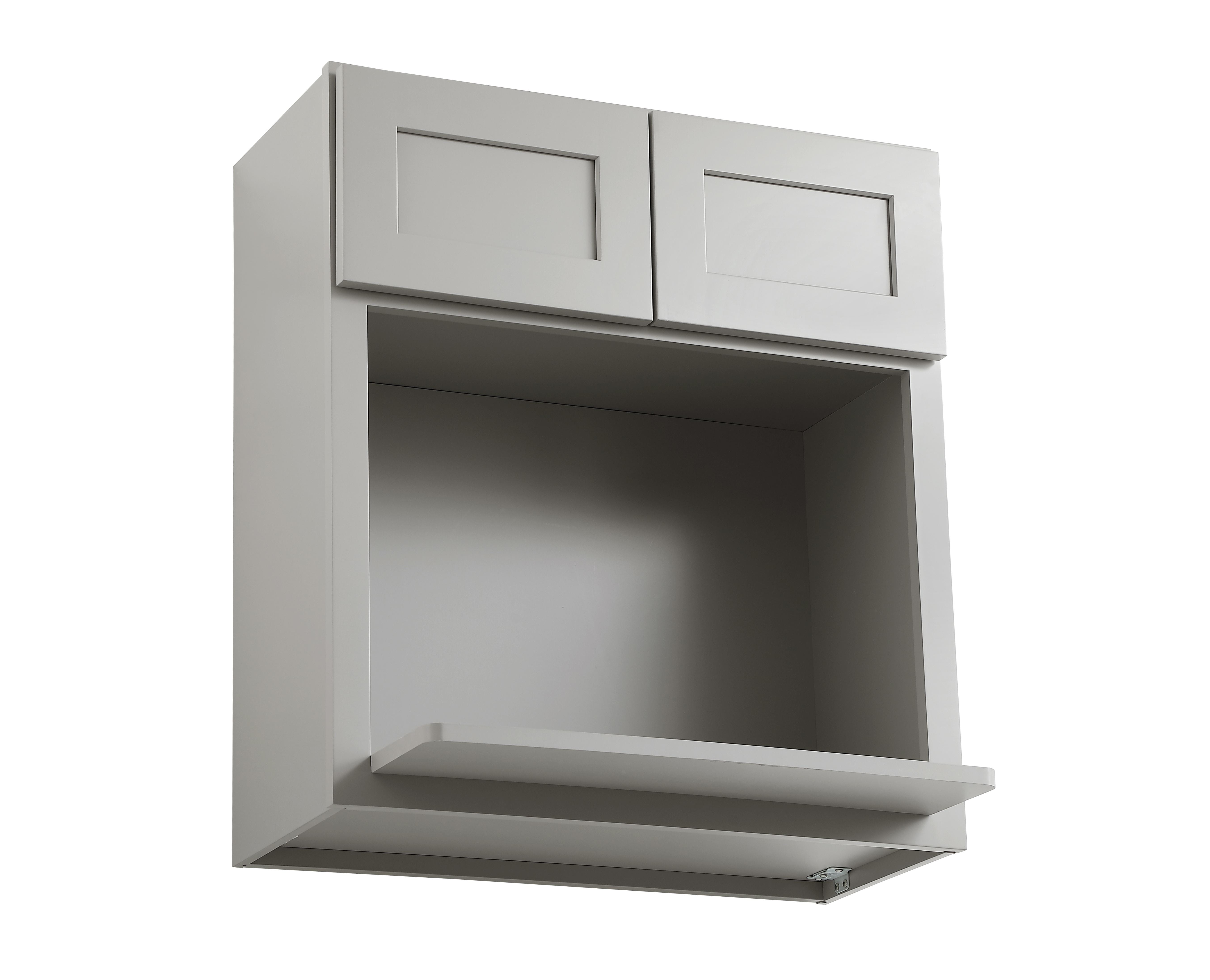 Installation Manual
Specification Sheet
Dimensions
Length: 27"
Width: 12"
Height: 30"
Specifications
Assembly Required: Yes
Distressed Finish: No
Finish (Color): Grey
Rubberwood and Plywood
Product Shape: Rectangle
Product Type: Kitchen Wall Microwave Cabinet
Product Warranty: 1 year limited
Weight: 36.4
Wire Included: No
Wood Type: Rubberwood
Shipment type: Small Parcel
Drawers
Drawers Included: No
Shelves
Number of Shelves: 1 - alternate view