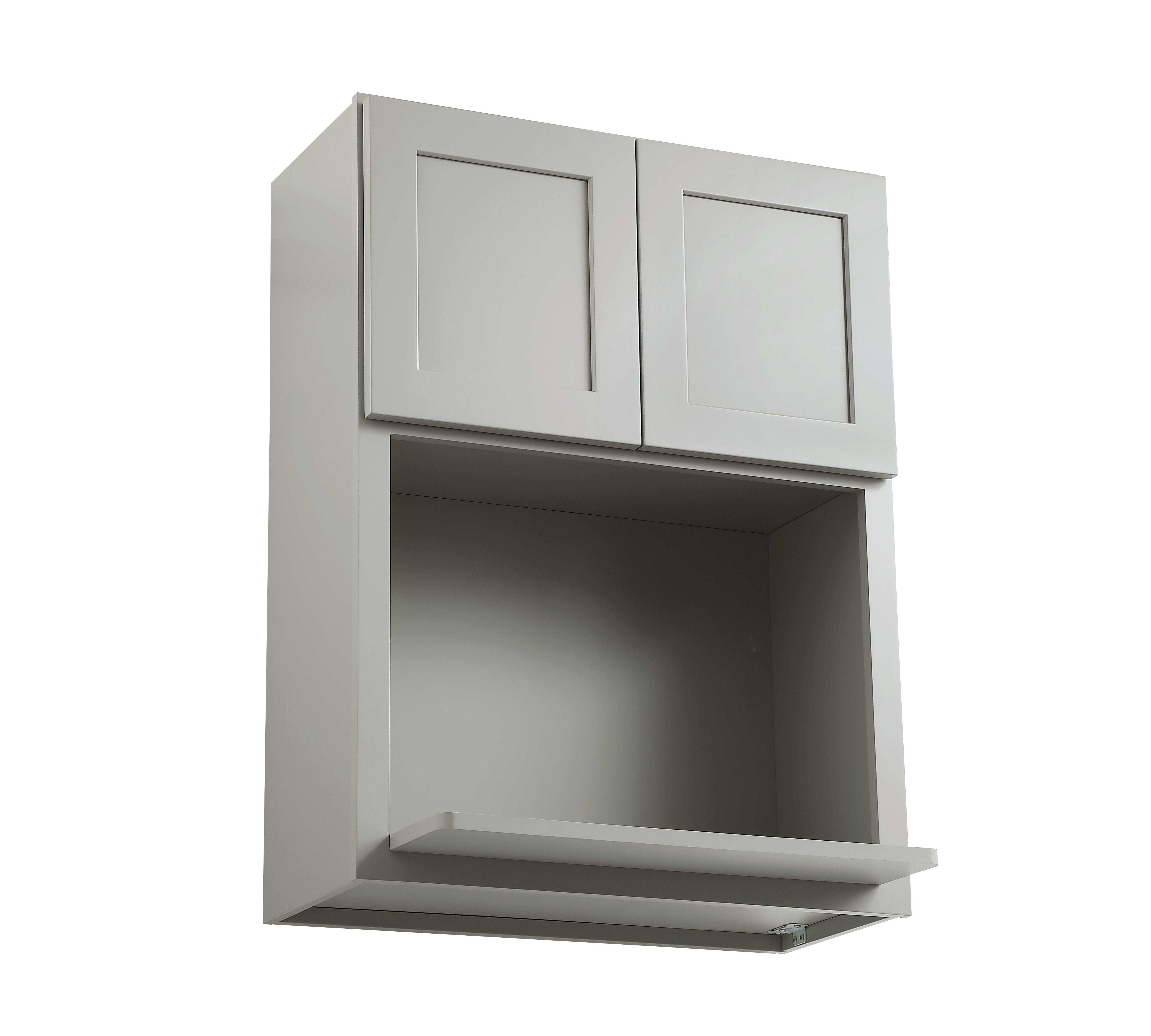 Installation Manual
Specification Sheet
Dimensions
Length: 27"
Width: 12"
Height: 36"
Specifications
Assembly Required: Yes
Distressed Finish: No
Finish (Color): Grey
Rubberwood and Plywood
Product Shape: Rectangle
Product Type: Kitchen Wall Microwave Cabinet
Product Warranty: 1 year limited
Weight: 40.8
Wire Included: No
Wood Type: Rubberwood
Shipment type: Small Parcel
Drawers
Drawers Included: No
Shelves
Number of Shelves: 1 - alternate view