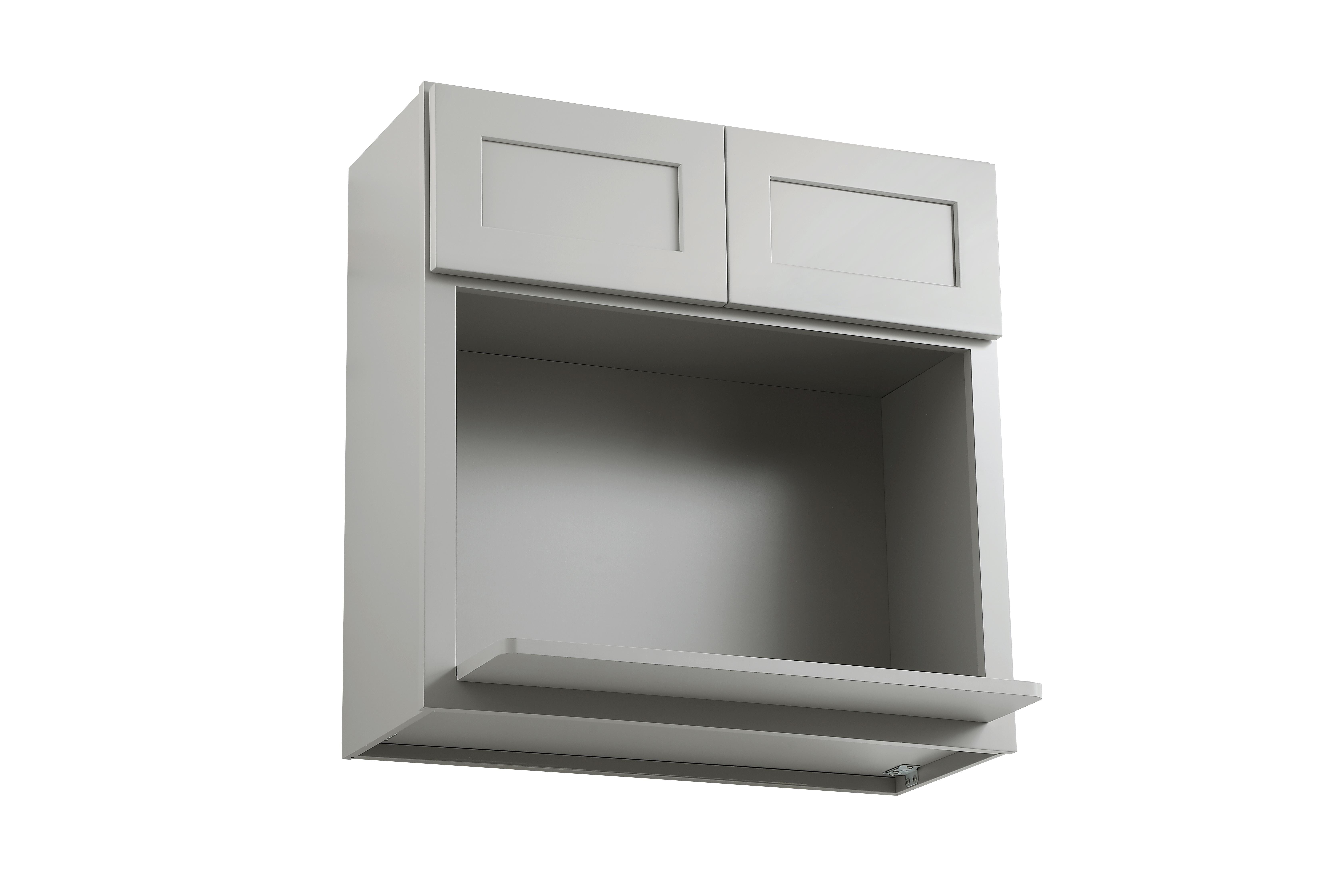 Installation Manual
Specification Sheet
Dimensions
Length: 30"
Width: 12"
Height: 30"
Specifications
Assembly Required: Yes
Distressed Finish: No
Finish (Color): Grey
Rubberwood and Plywood
Product Shape: Rectangle
Product Type: Kitchen Wall Microwave Cabinet
Product Warranty: 1 year limited
Weight: 42
Wire Included: No
Wood Type: Rubberwood
Shipment type: Small Parcel
Drawers
Drawers Included: No
Shelves
Number of Shelves: 1 - alternate view