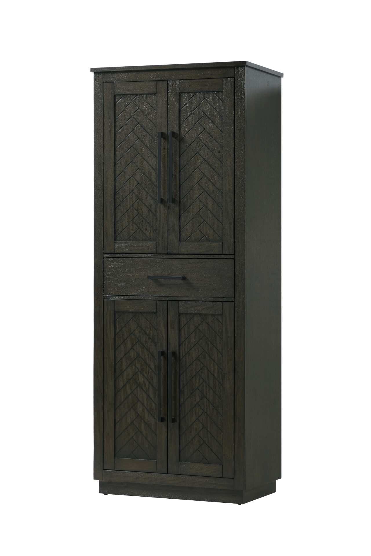 Specification Sheet
Dimensions
Length: 28"
Width: 18"
Height: 72"
Table Top Width: 28"
Specifications
Assembly Required: NO
Distressed Finish: YES
Finish (Color): Chocolate Oak
Cabinet Material: Solid Wood and MDF
Hardware Finish: Matte Black
Harware Material: Aluminum alloy
Product Shape: Rectangle
Product Type: Bathroom Storage Cabinet
Product Warranty: 1 year limited
176
Wire Included: No
Wood Type: Rubberwood
Shipment type: LTL
Drawers
Drawers Included: Yes
Number of Drawers: 1
False Drawers: NO
Drawer Width: 23.4
Drawer Depth: 14
Drawer Height: 6.3
Drawer Handle Designs: Bar pulls
Shelves
Number of Shelves: 3
Shelf Width: 23.7
Cabinets
Number of Cabinets: 2
Cabinet Interior Width: 23.7
Cabinet Interior Depth: 17.6
Cabinet Interior Height: 28.9 - alternate view