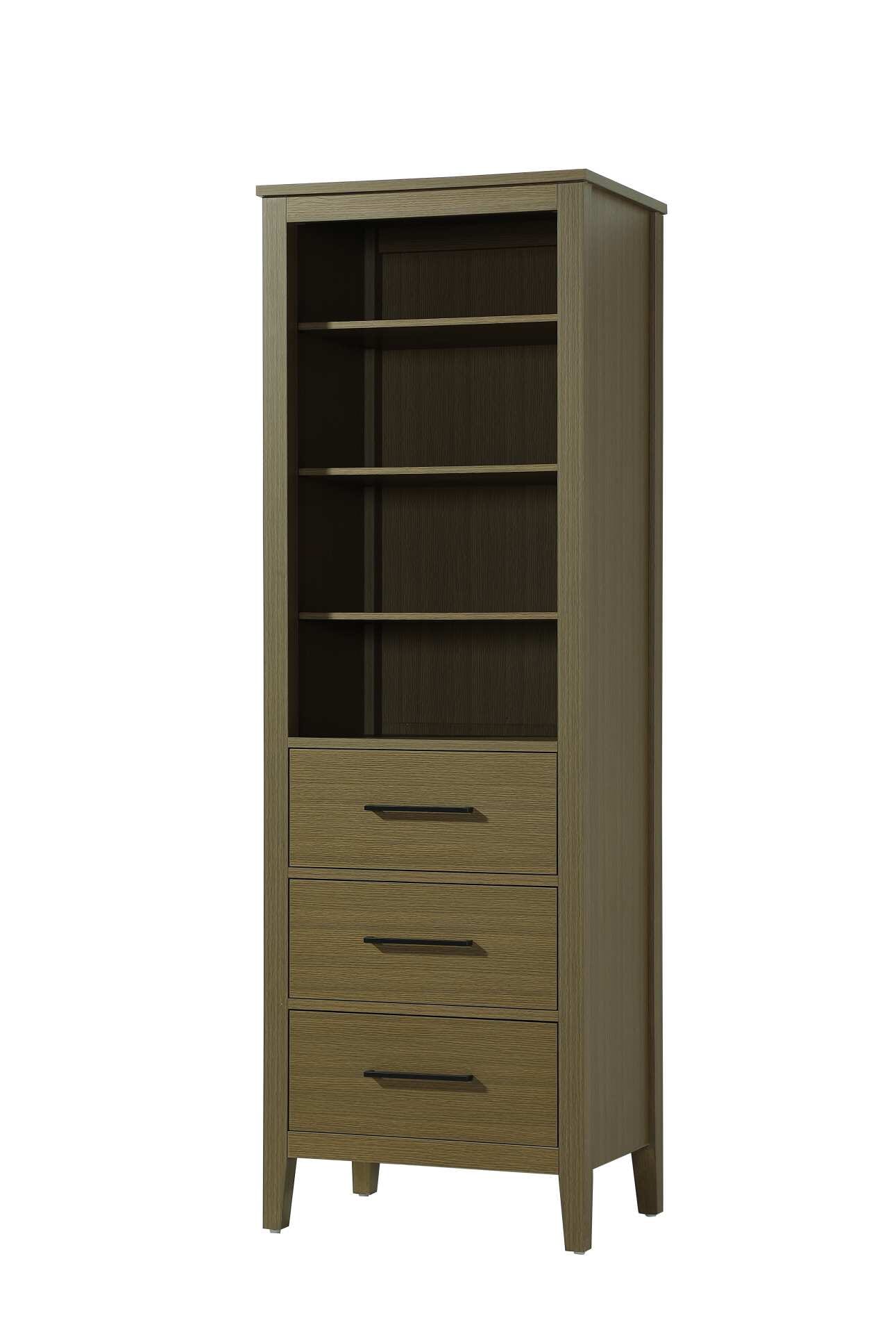 Dimensions
Length: 24"
Width: 18"
Height: 72"
Extension:
Depth:
Table Top Width: 24"
Specifications
Assembly Required: NO
Distressed Finish: NO
Finish (Color): Chestnut Brown
Cabinet Material: MDF and Solid wood
Hardware Finish: Black
Harware Material: Aluminum alloy
Product Shape: Rectangle
Product Type: Bathroom Storage Cabinet
Product Warranty: 1 year limited
150
Wire Included: No
Wood Type: rubberwood
Shipment type: LTL
Drawers
Drawers Included: YES
Number of Drawers: 3
False Drawers: NO
Drawer Width: 19.375
Drawer Depth: 15.125
Drawer Height: 8.375
Drawer Handle Designs: Bar pull
Shelves
Number of Shelves: 3
Shelf Width: 21.25
Cabinets
Number of Cabinets: 0
Cabinet Interior Width:
Cabinet Interior Depth:
Cabinet Interior Height: - alternate view